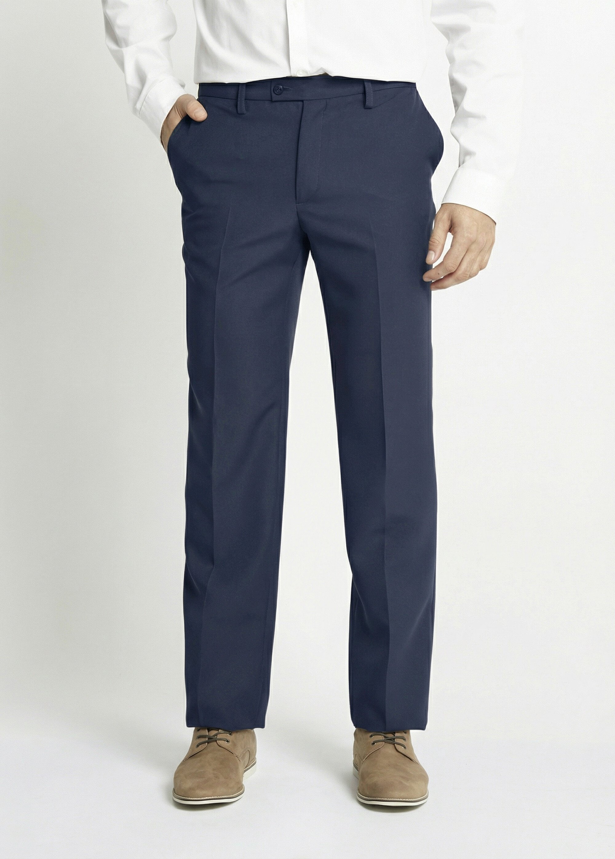 Pantalon ceinture ajustable invisible polyester Homme Bleu FABIEN FA1