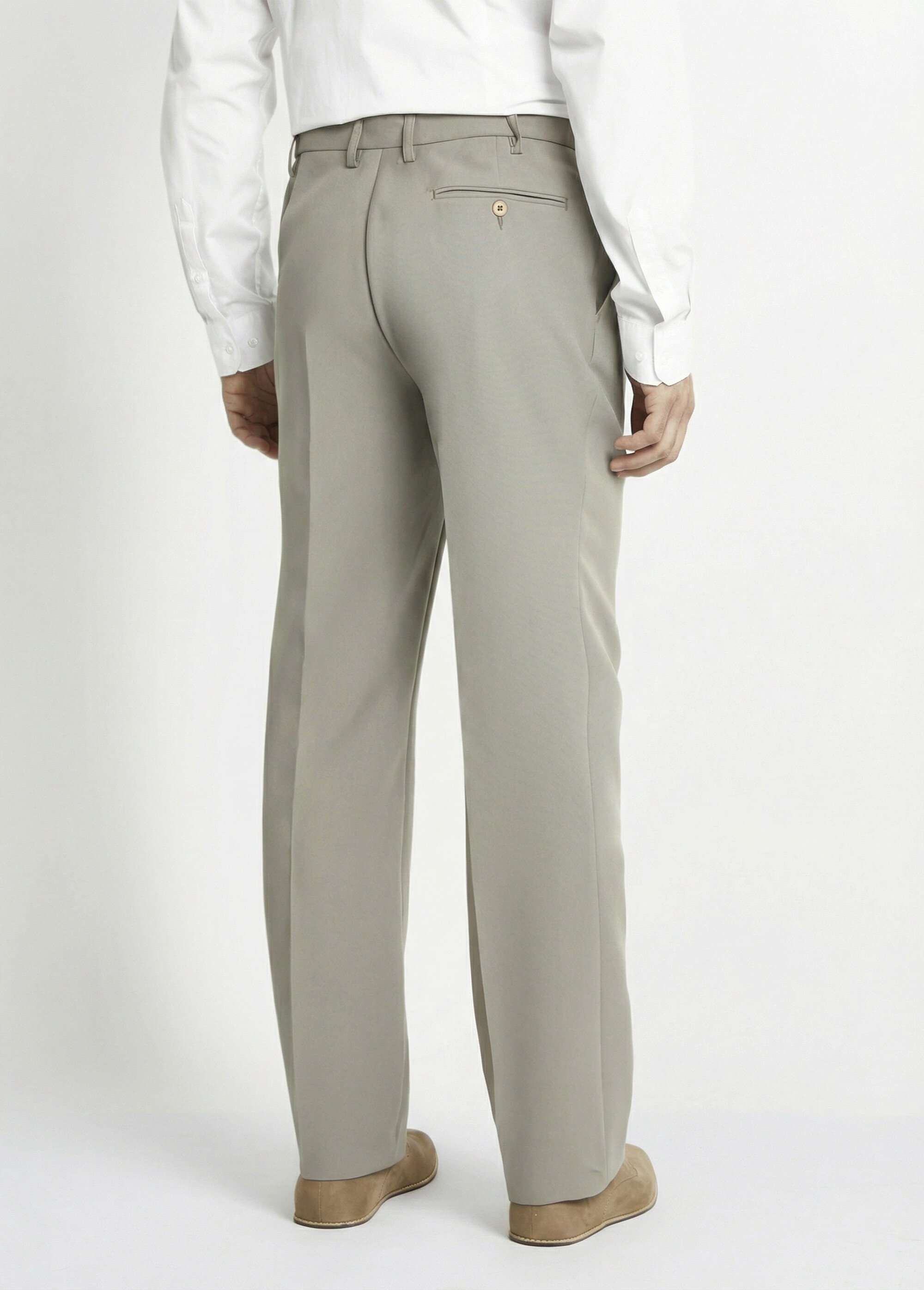 Pantalon ceinture ajustable invisible polyester Homme Beige FABIEN DO1