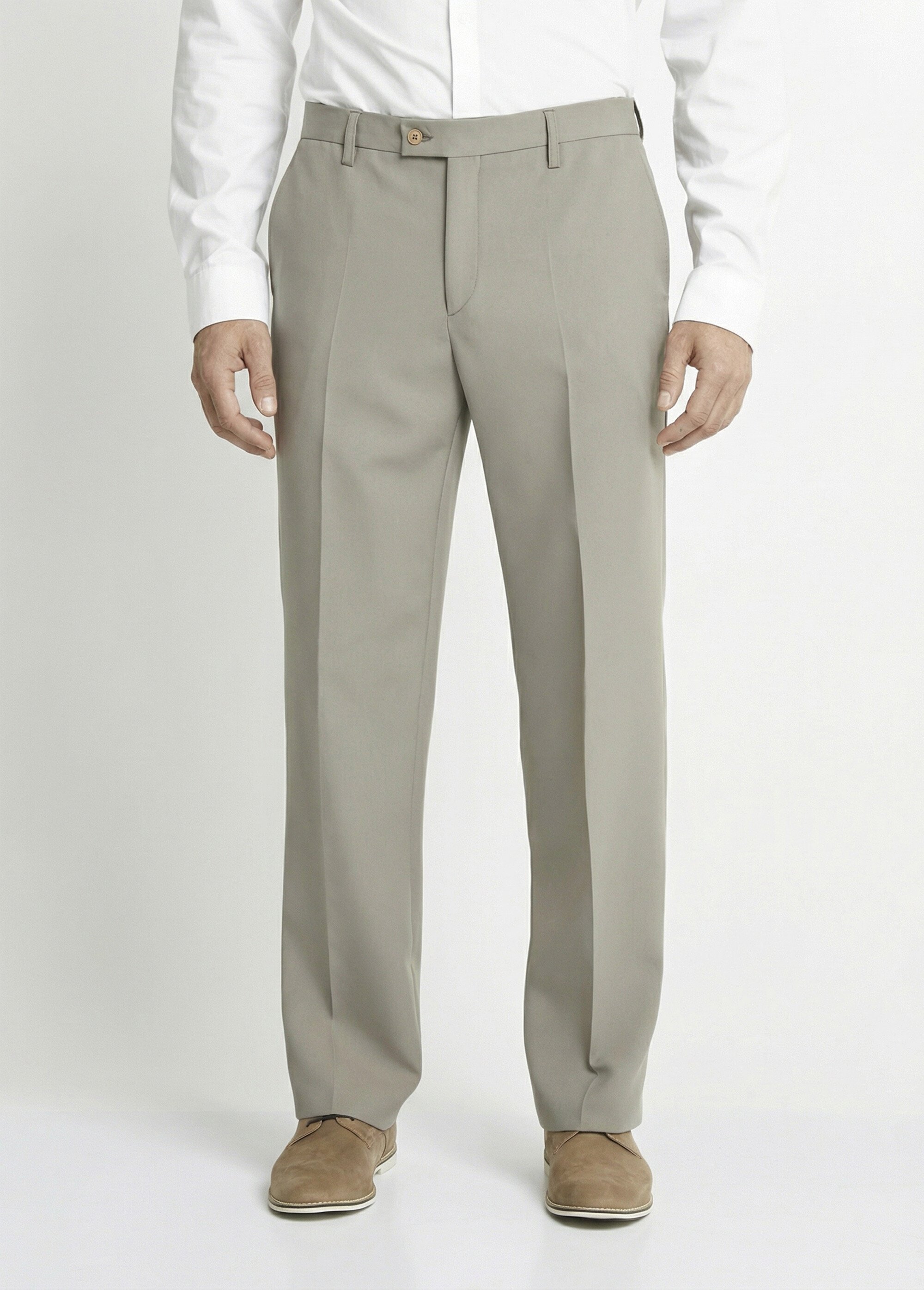 Pantalon ceinture ajustable invisible polyester Homme Beige FABIEN FA1