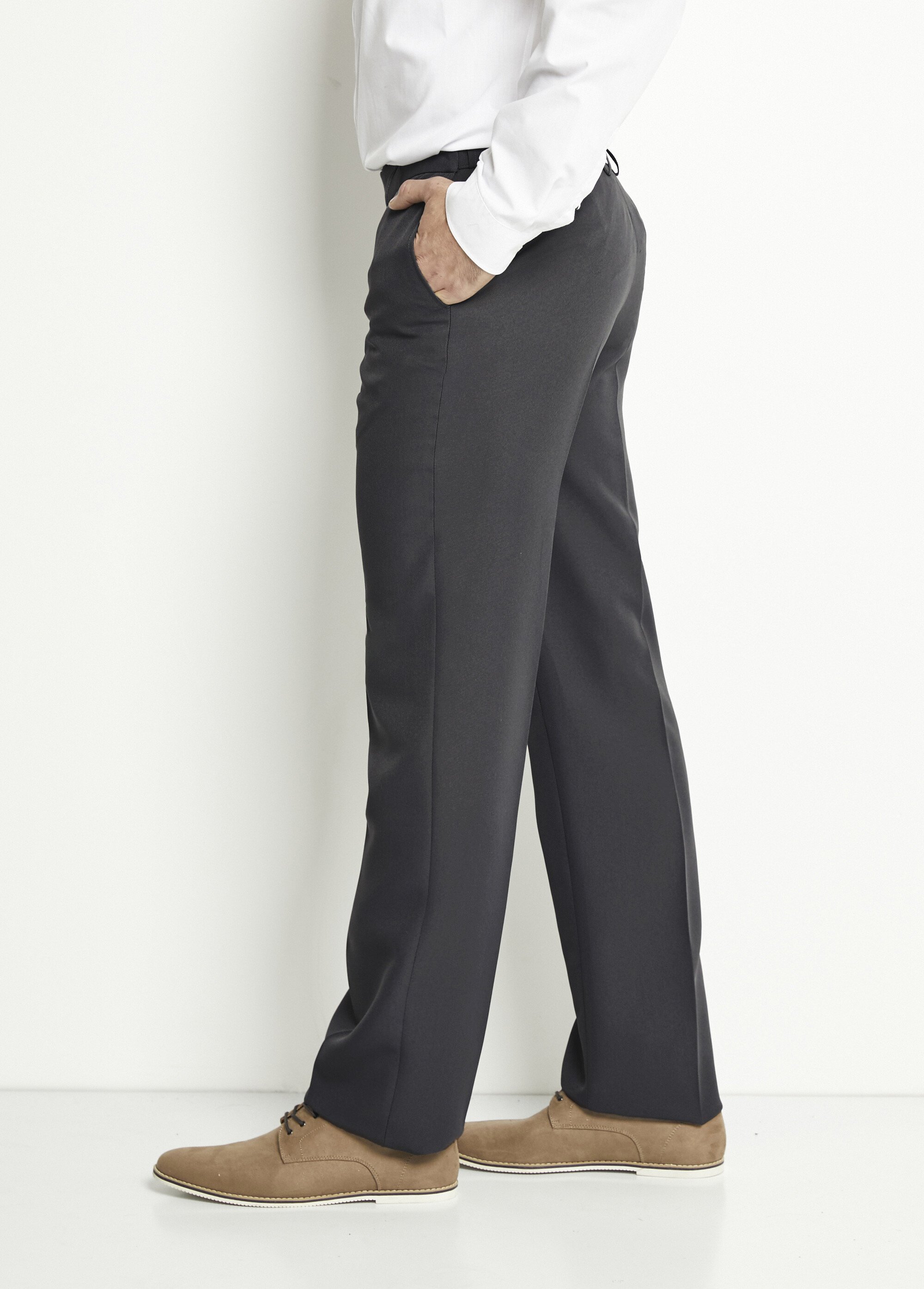 Pantalon ceinture ajustable invisible polyester Homme Gris FABIEN GA1