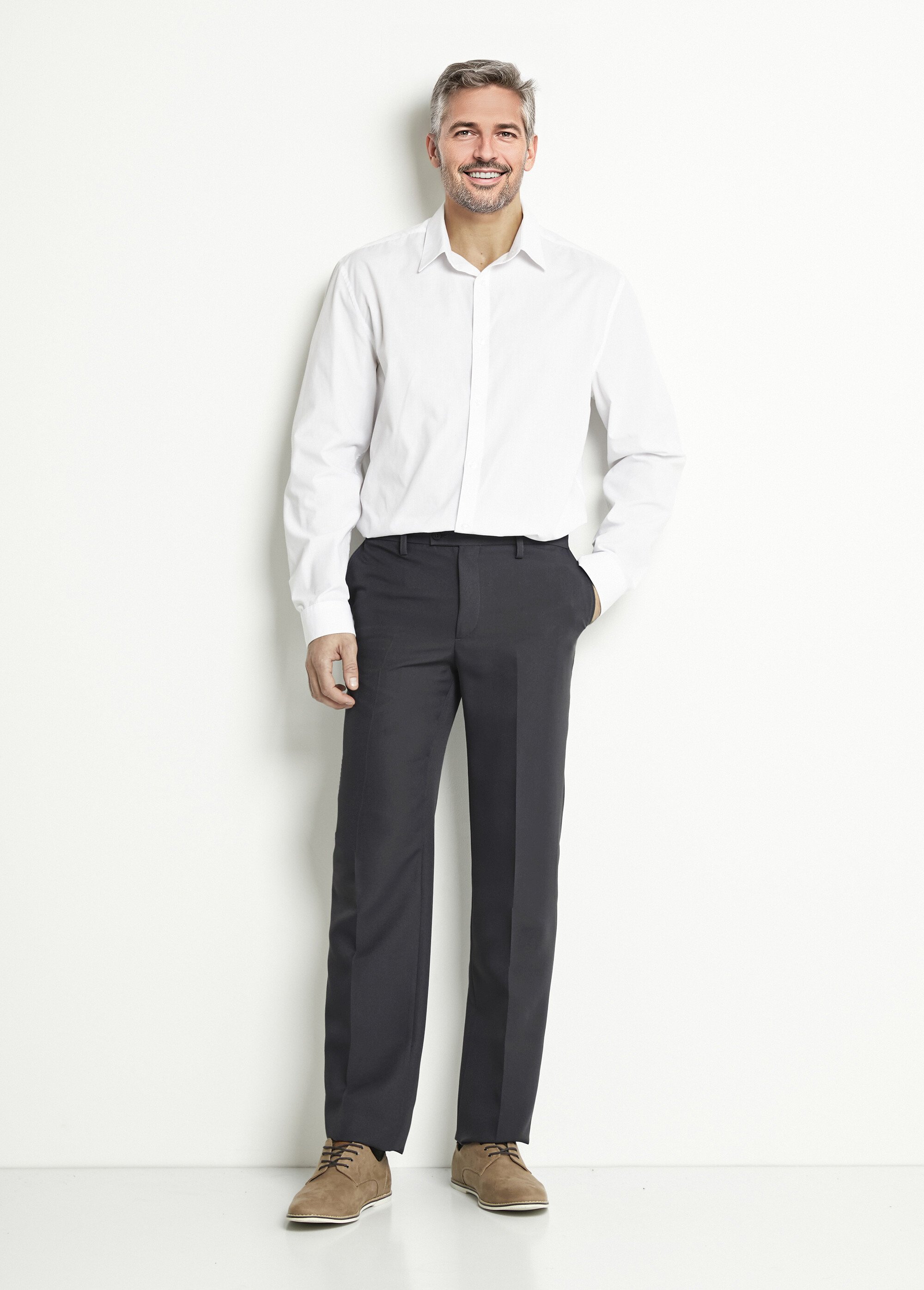 Pantalon ceinture ajustable invisible polyester Homme Gris FABIEN SF1