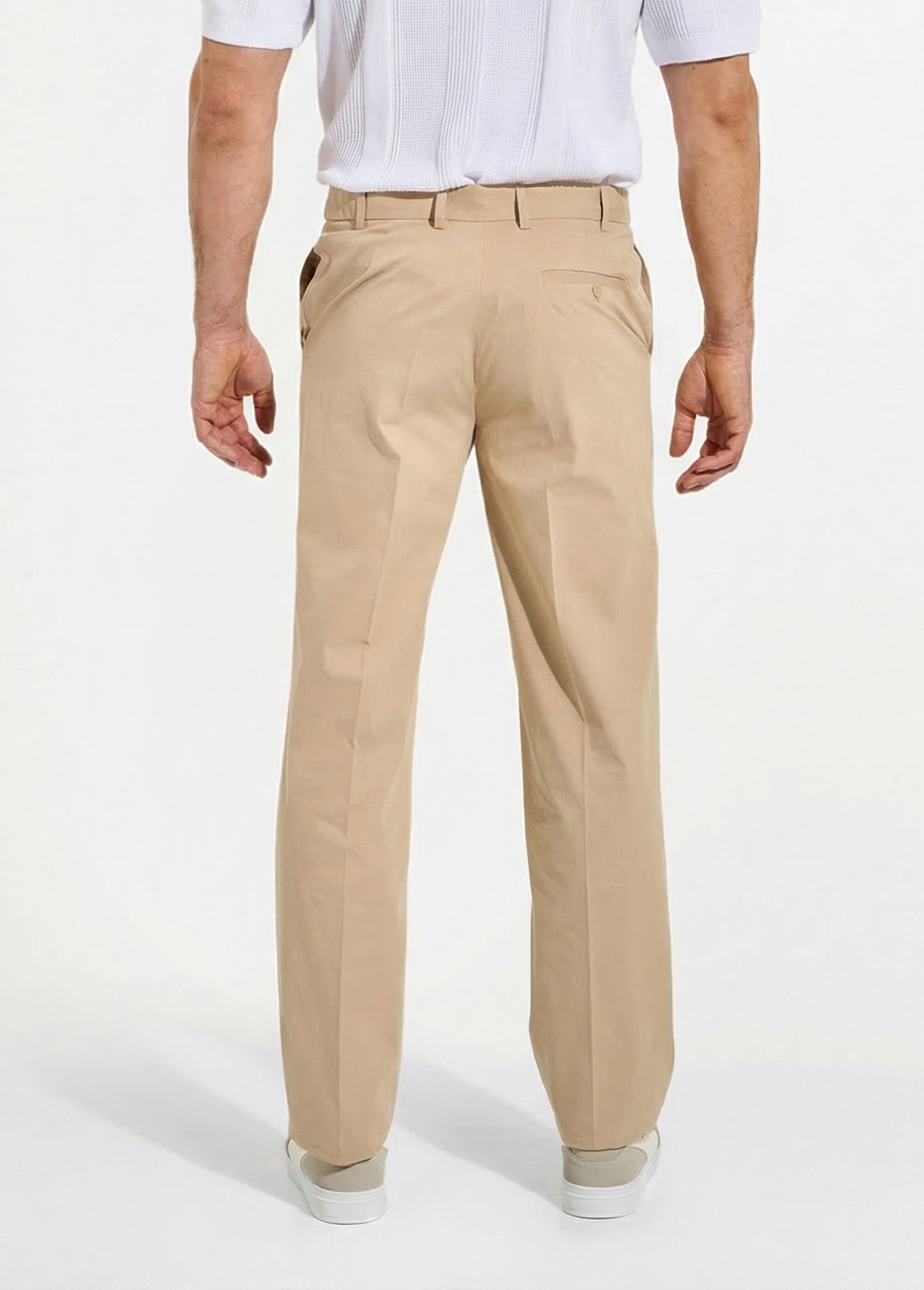 Pantalon ceinture ajustable invisible polycoton Homme Beige FORAIN DO1