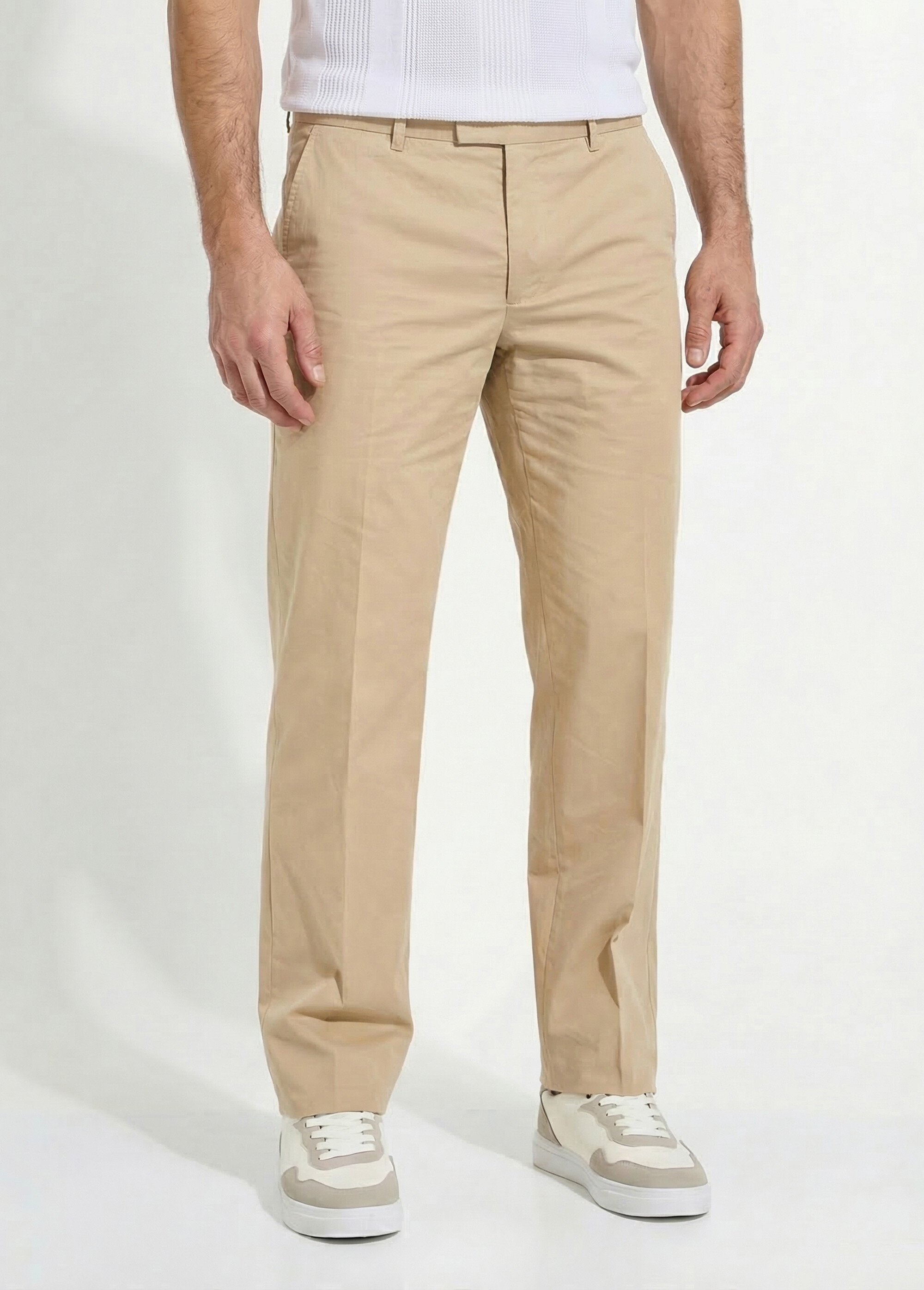 Pantalon ceinture ajustable invisible polycoton Homme Beige FORAIN FA1