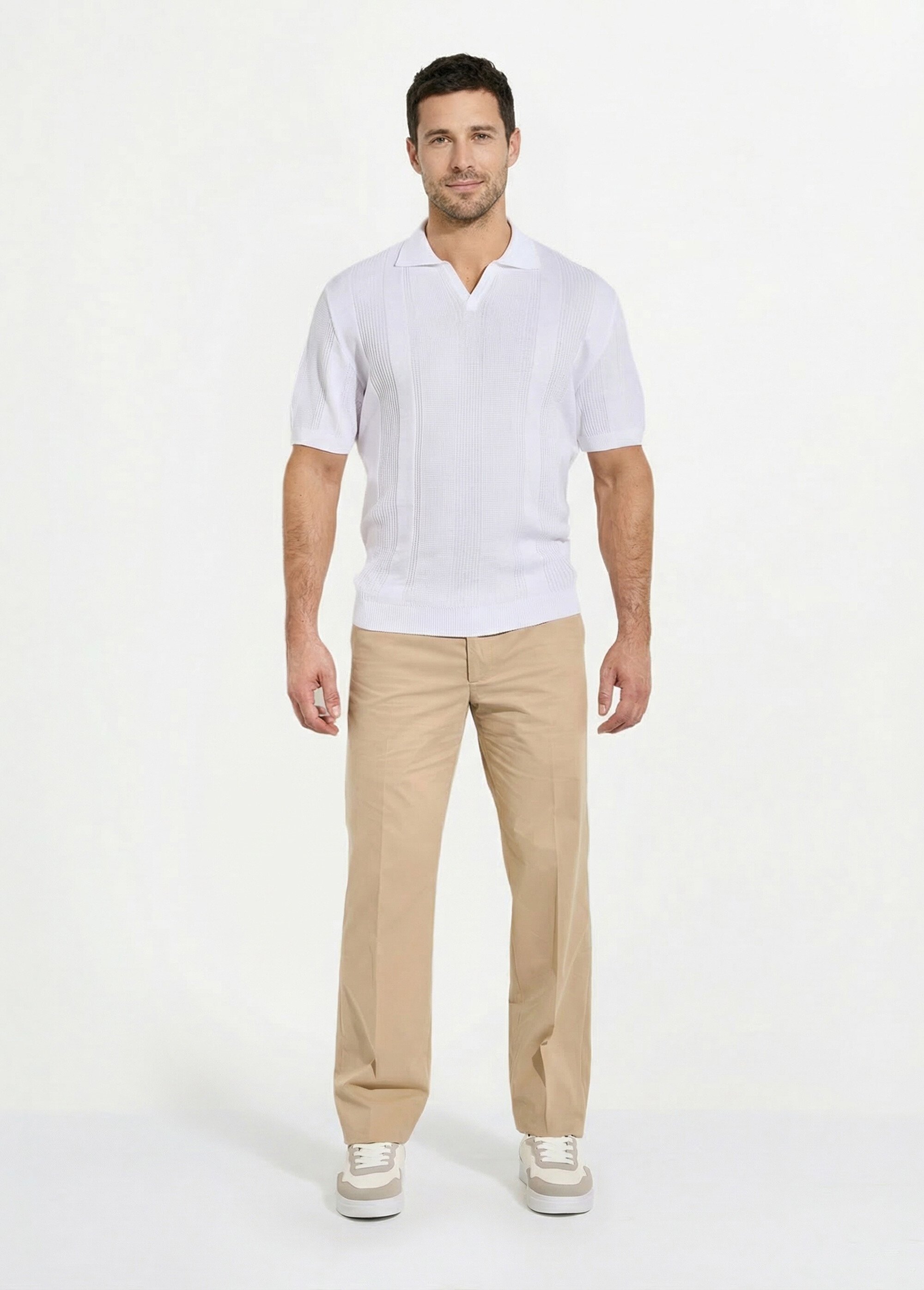 Pantalon ceinture ajustable invisible polycoton Homme Beige FORAIN SF1