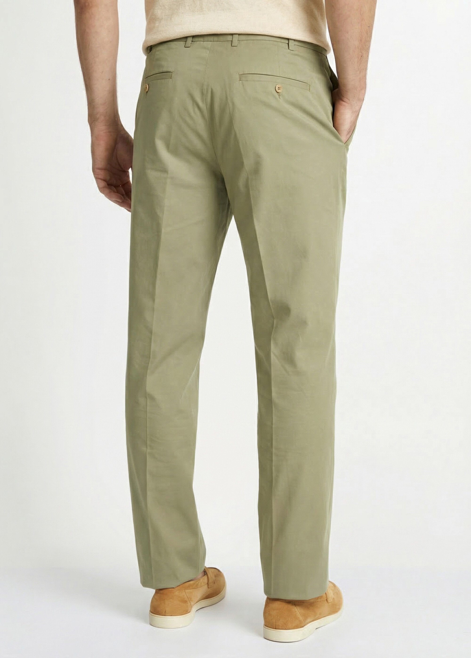 Pantalon ceinture ajustable invisible polycoton Homme Vert FORAIN DO1