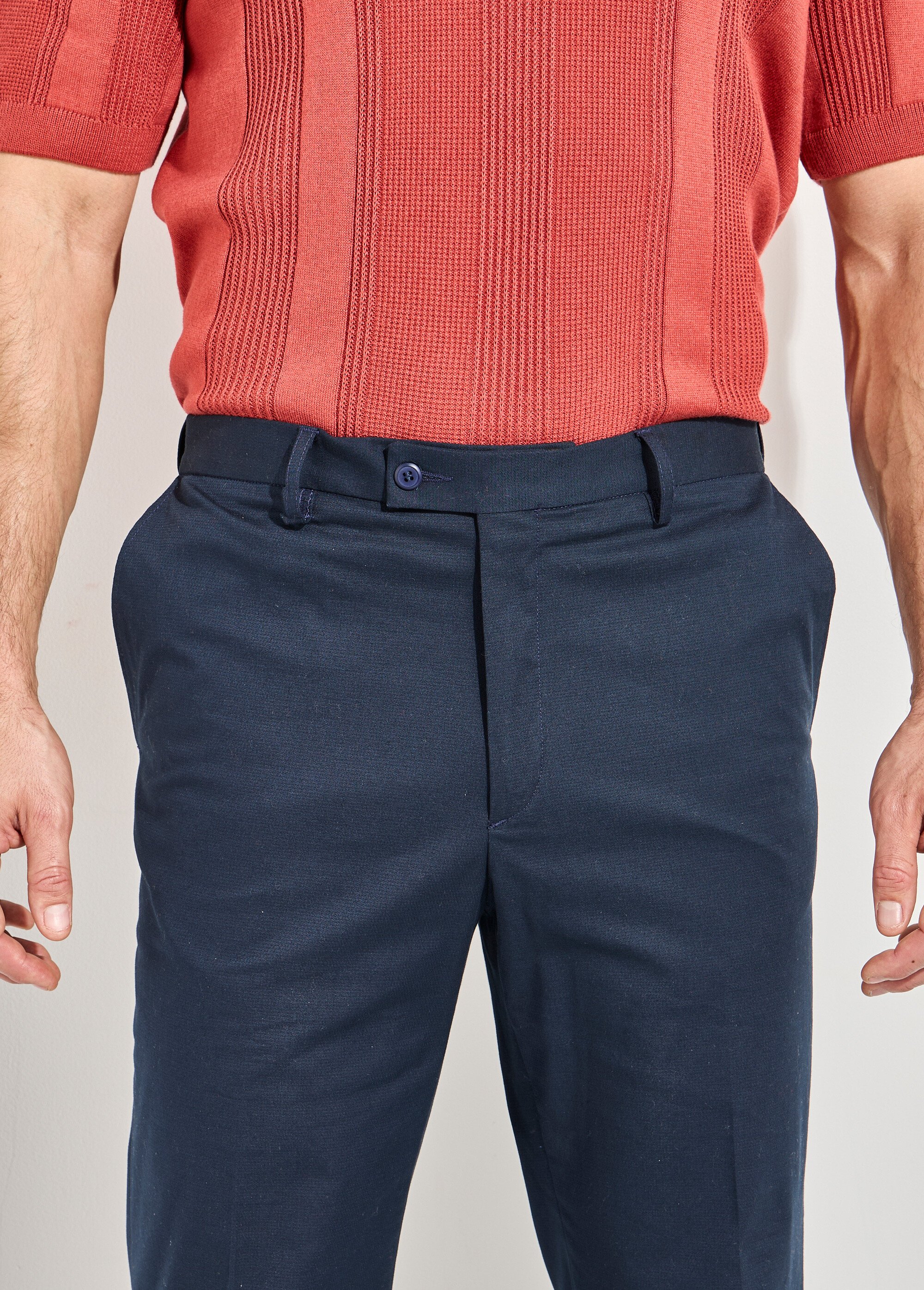 Pantalon ceinture ajustable invisible polycoton