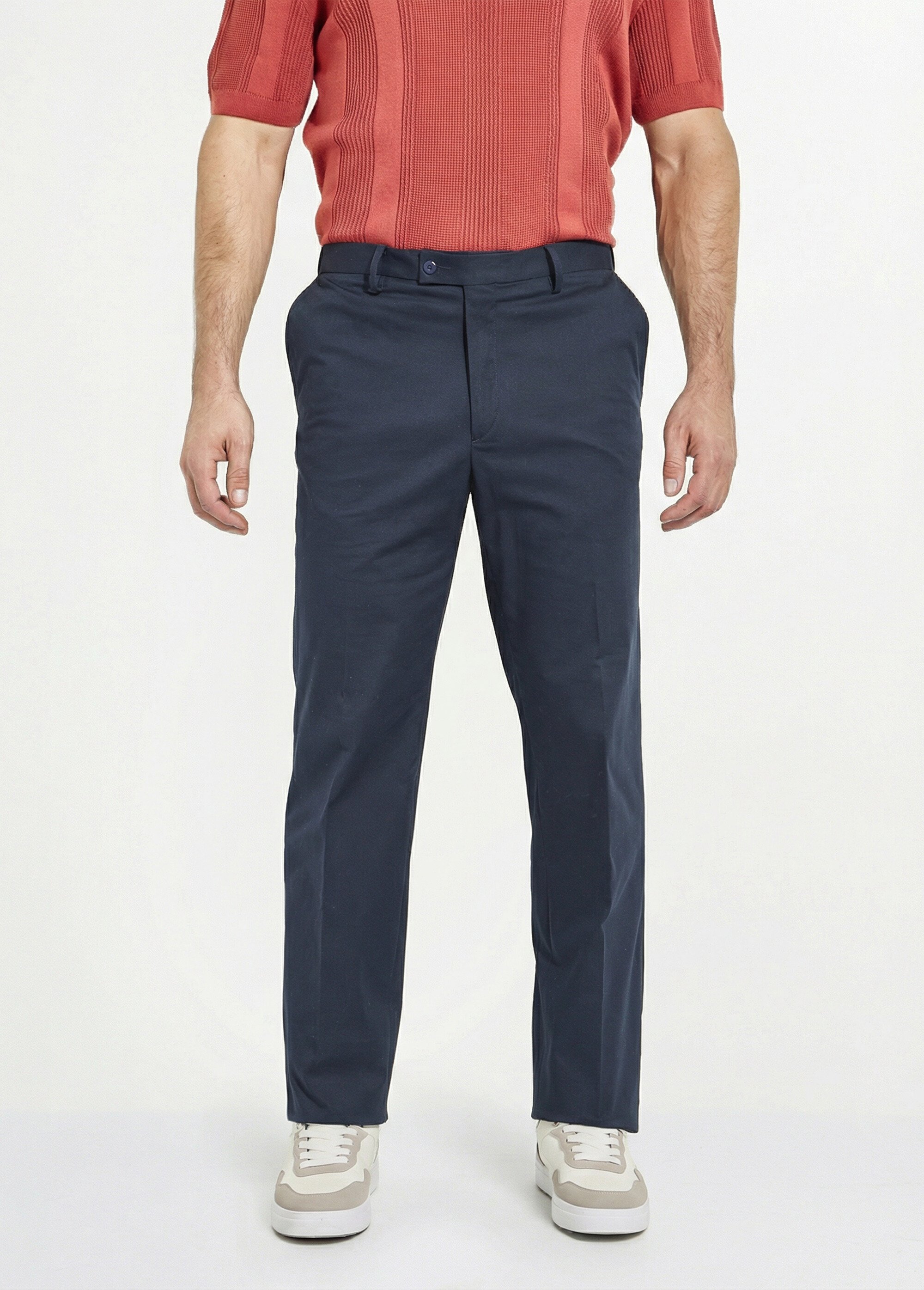 Pantalon ceinture ajustable invisible polycoton Homme Bleu FORAIN FA1