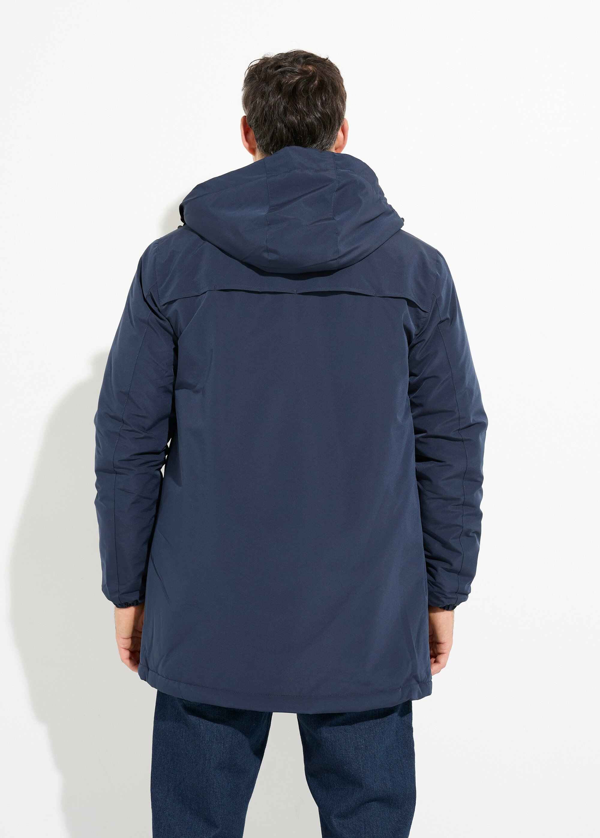 Parka longue fourrée avec capuche Homme Bleu FRIFD83D31 DO1