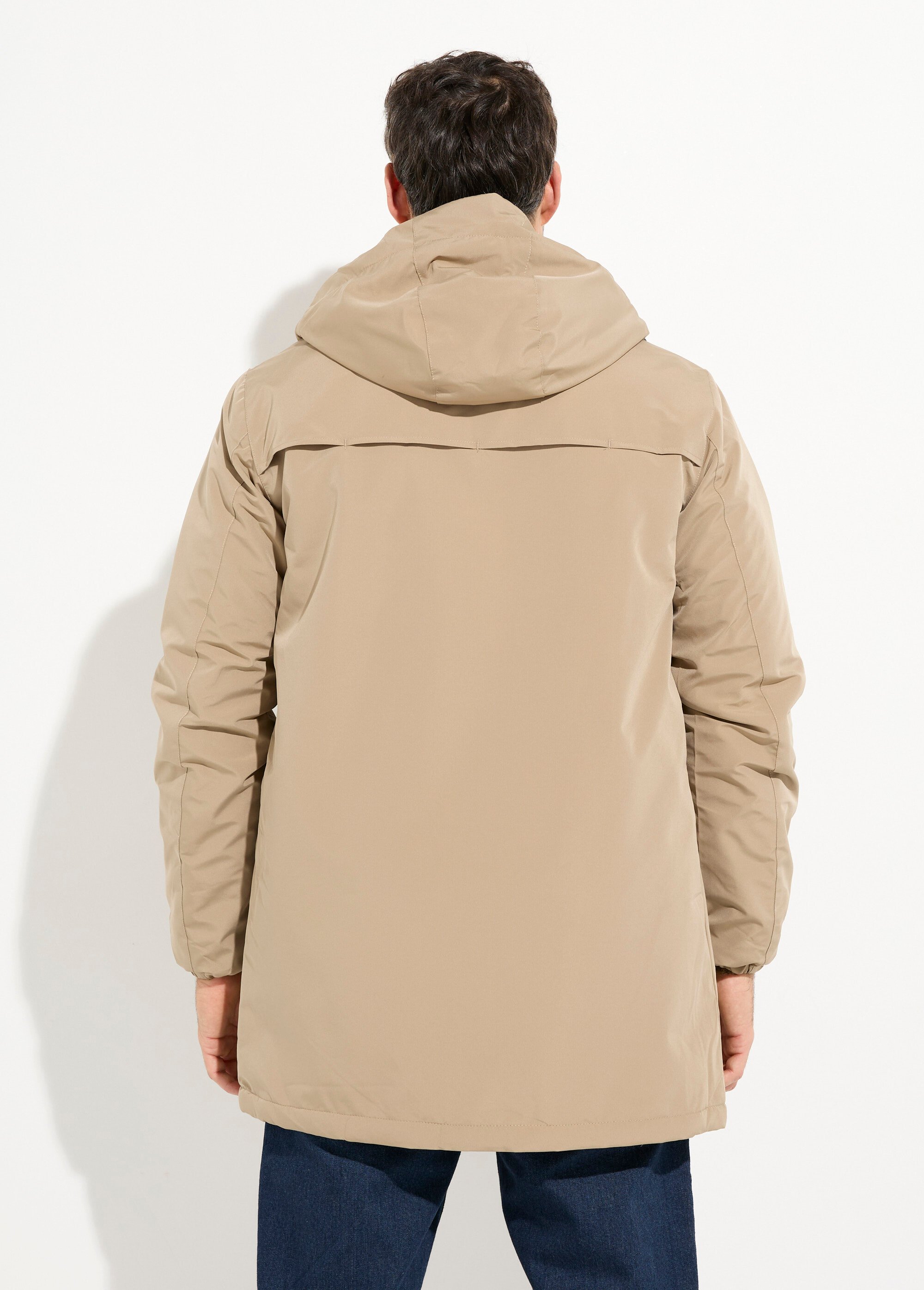 Parka longue fourrée avec capuche