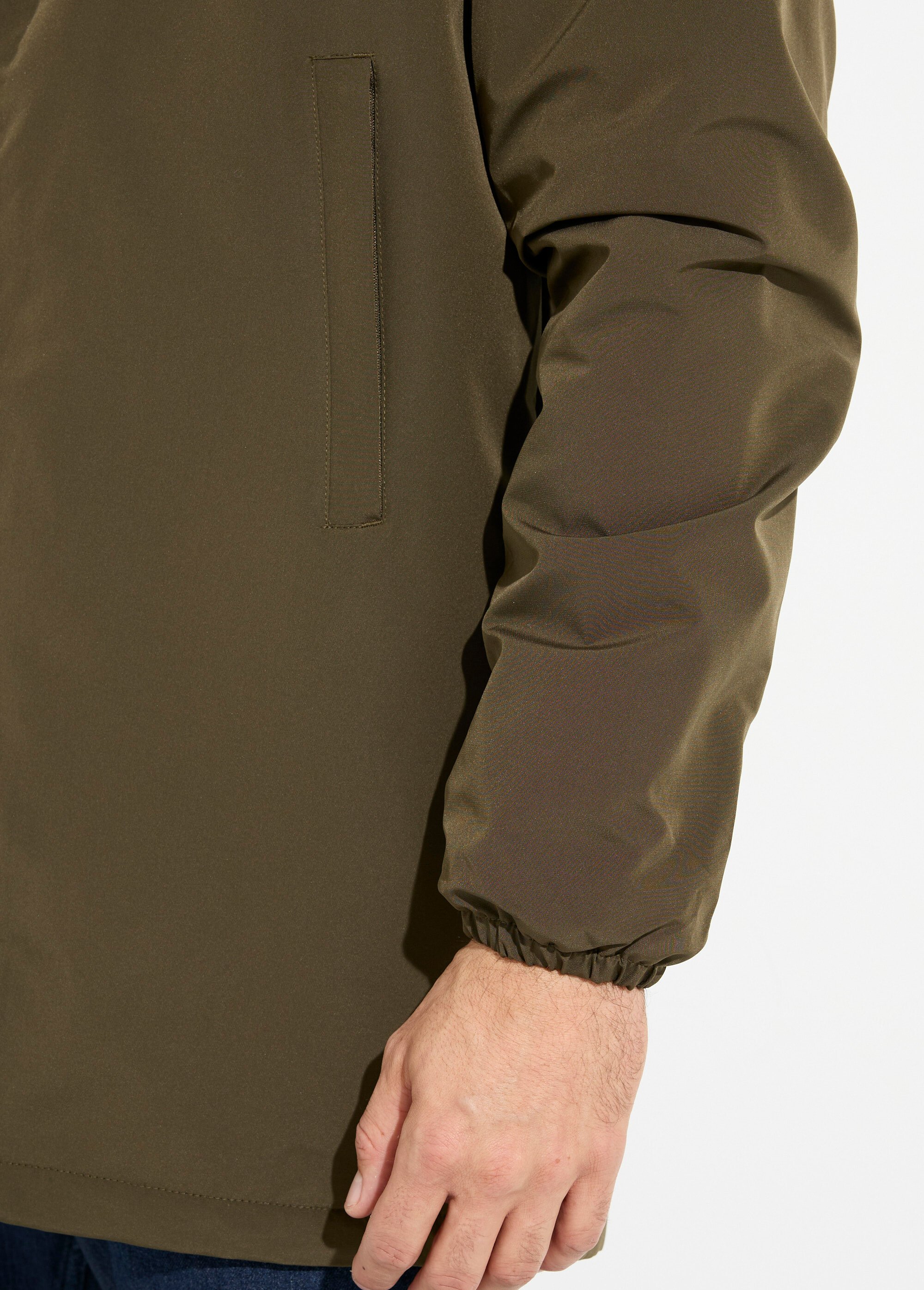 Parka longue fourrée avec capuche Homme Vert FRIFD83D31 DE2