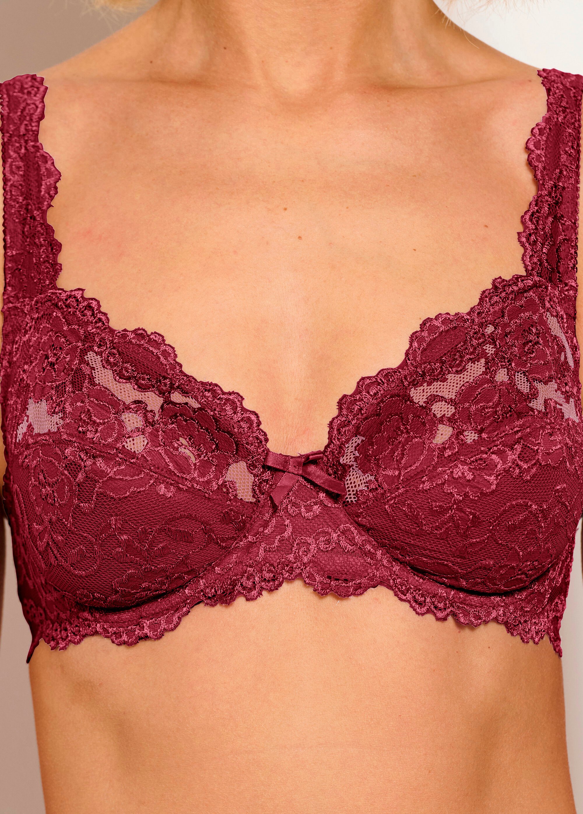 Soutien-gorge dentelle avec armatures Femme Rouge VODEON DE1