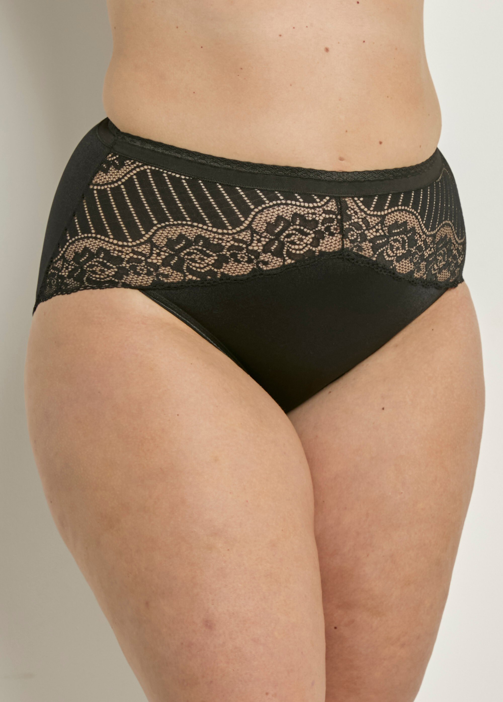 Culotte couvrante dentelle taille haute - lot de 2