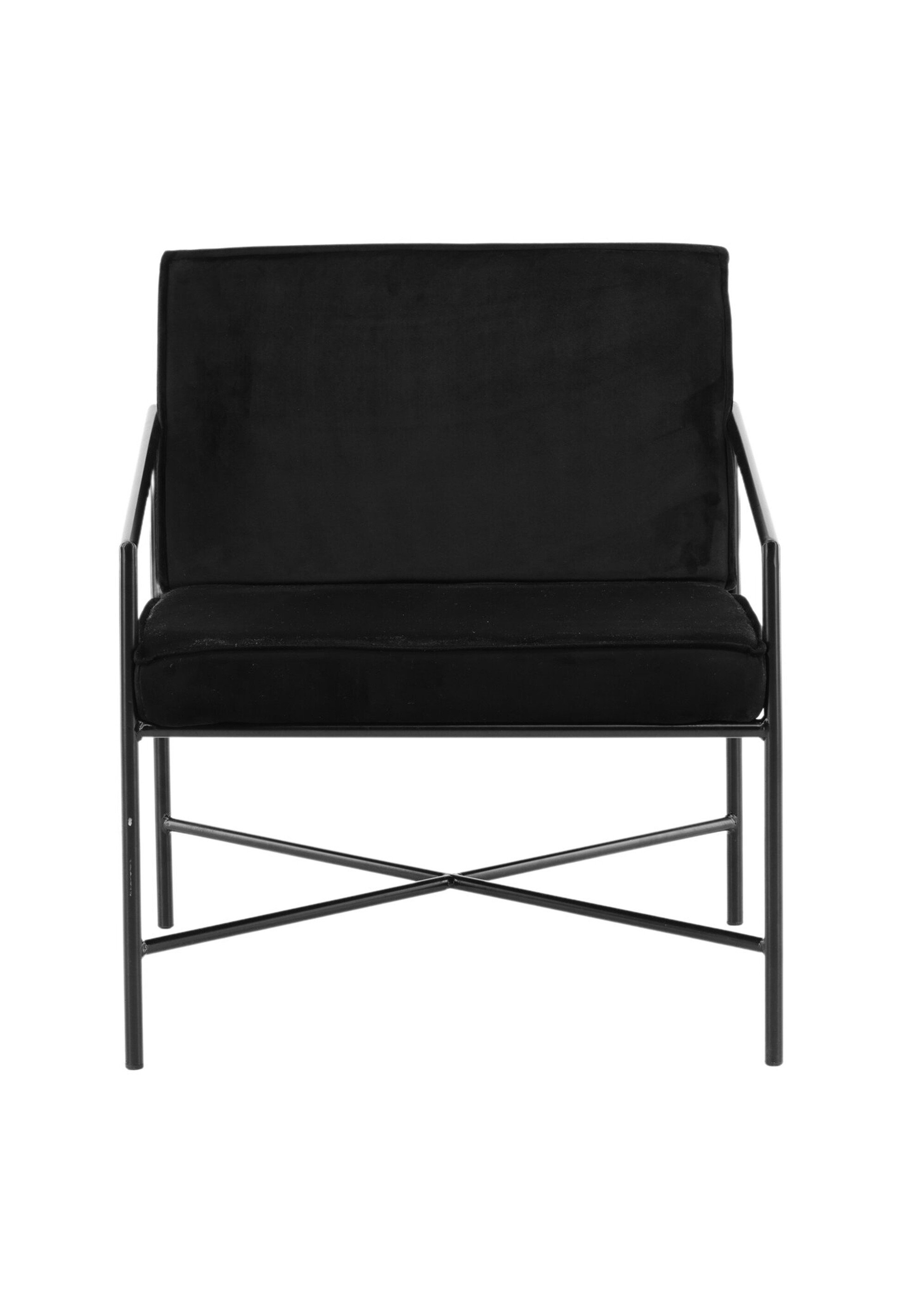 Fauteuil épuré avec structure métal NOIR VEN-15578-888 DE1