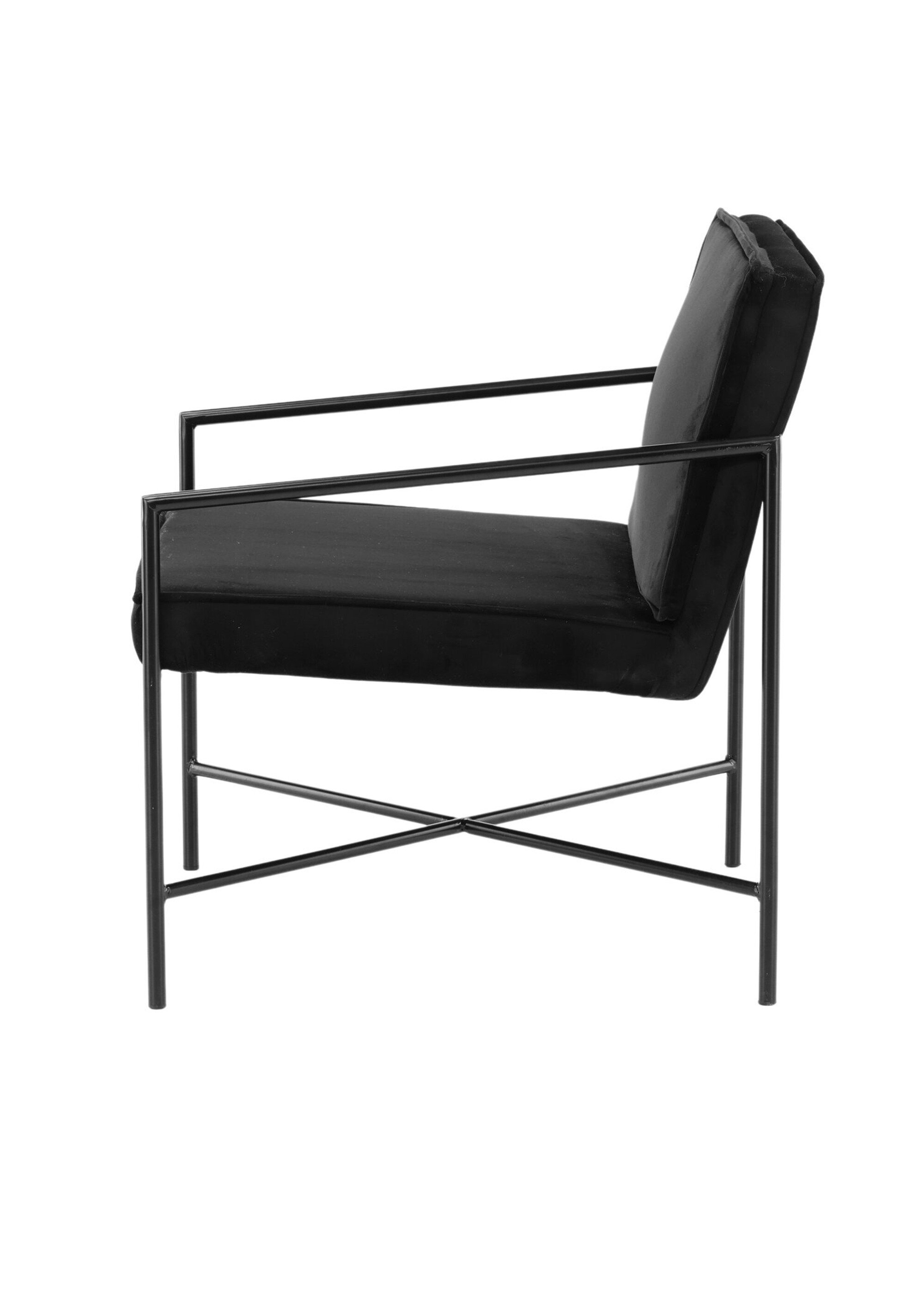 Fauteuil épuré avec structure métal NOIR VEN-15578-888 GA1