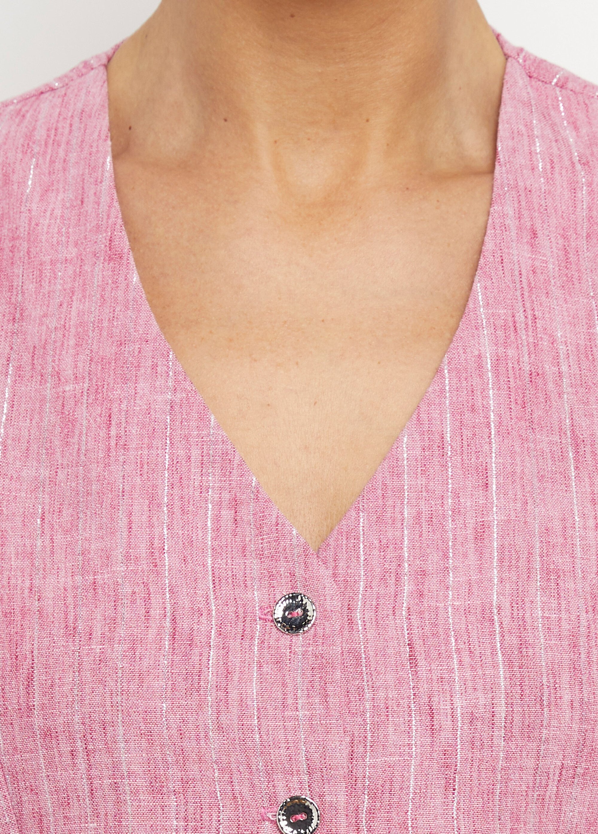 Gilet de costume rayé aspect irrégulier