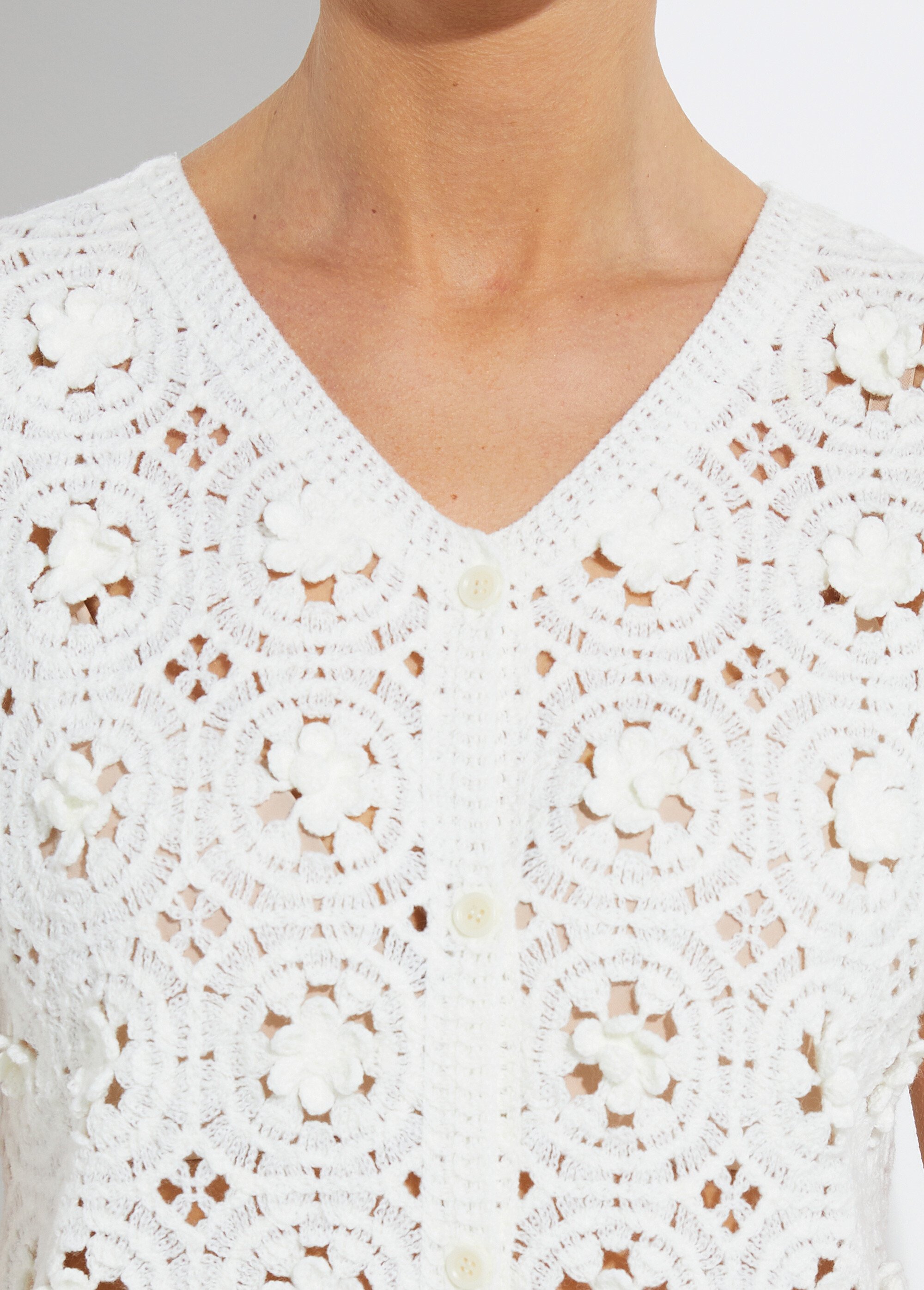 Gilet sans manches effet crochet