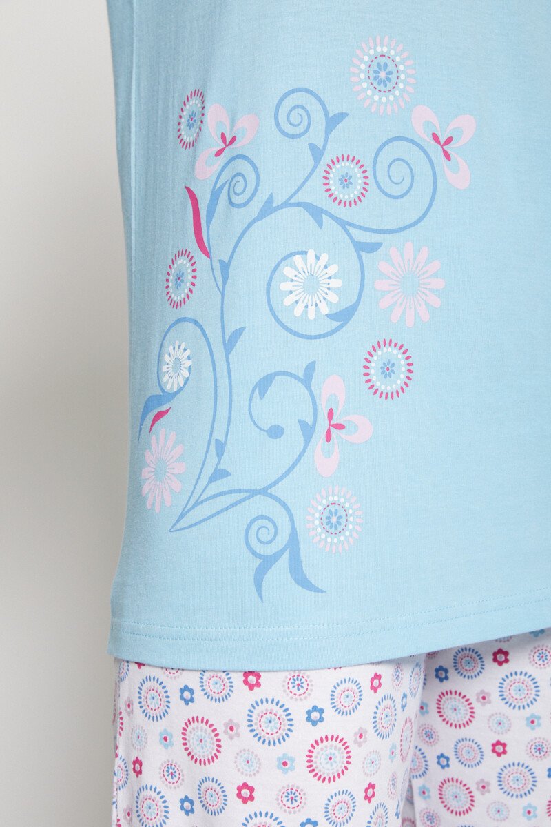 Haut de pyjama manches longues Femme Bleu SALABRE DE2