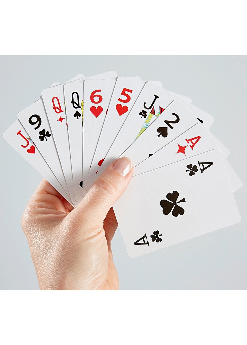 Jeux de 54 cartes gros caractères BLANC JACK FA1