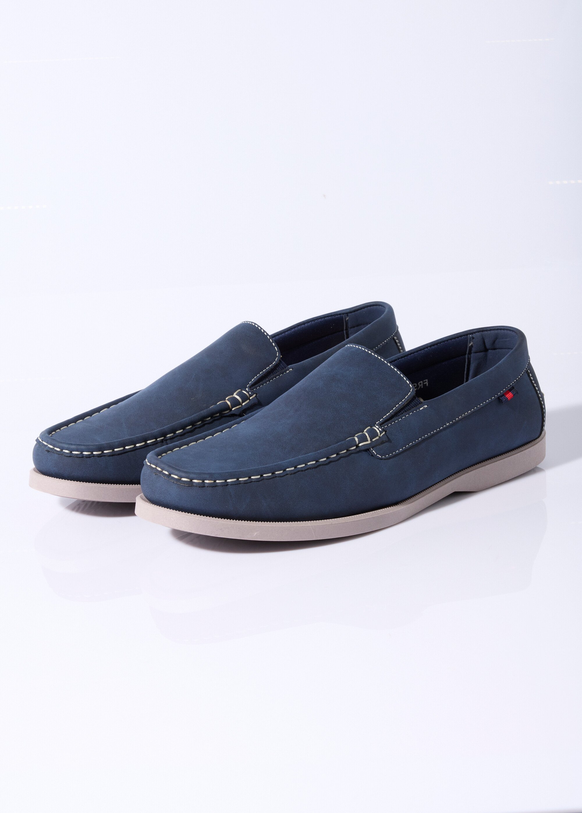 Mocassins inspiration chaussures bateau Homme Bleu LBS-FRS9593 DE1