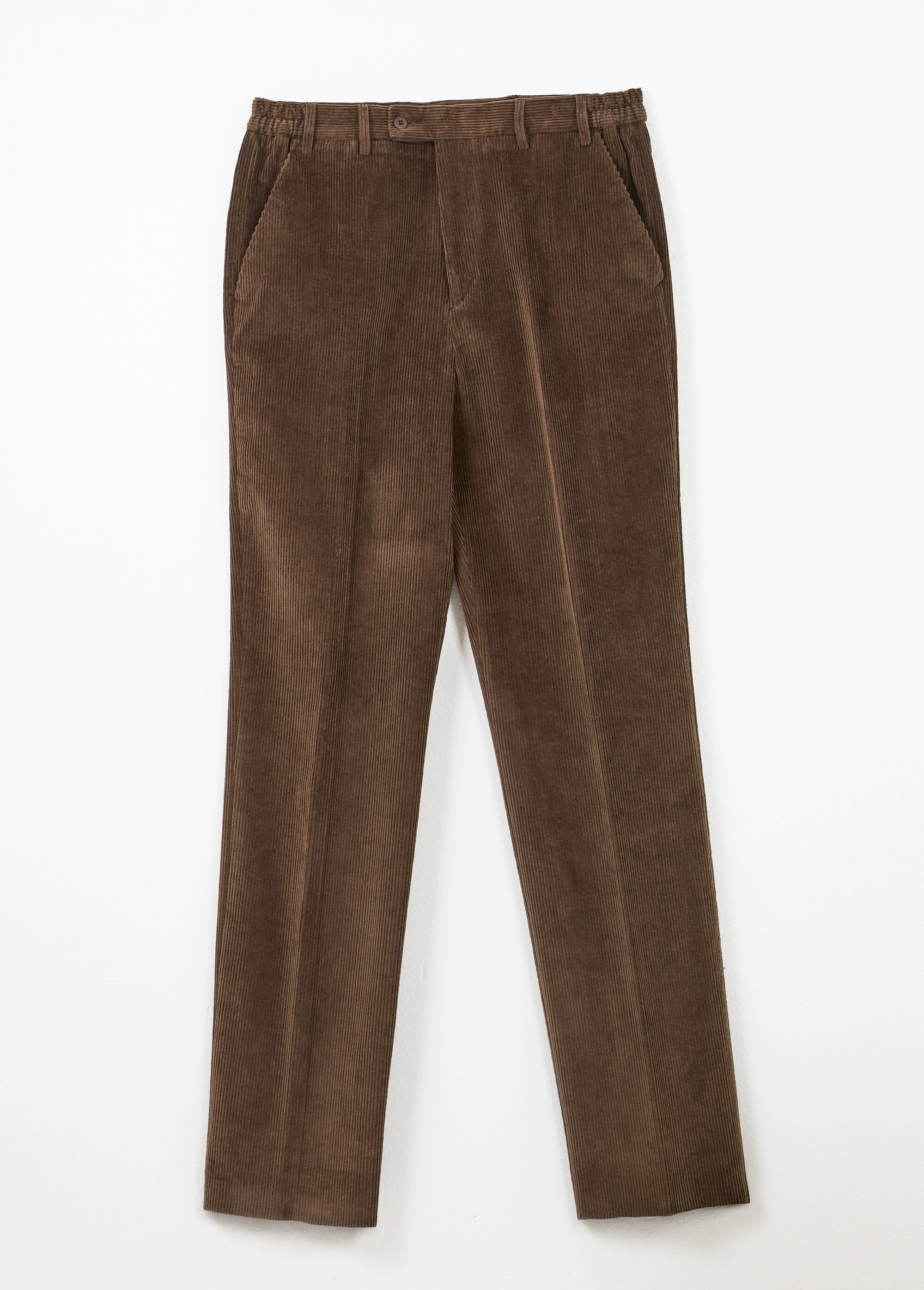 Pantalon droit ceinture élastiquée confort Homme Marron FONTAINE AP1