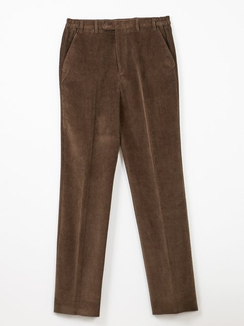 Pantalon droit ceinture élastiquée confort Homme Marron FONTAINE AP1