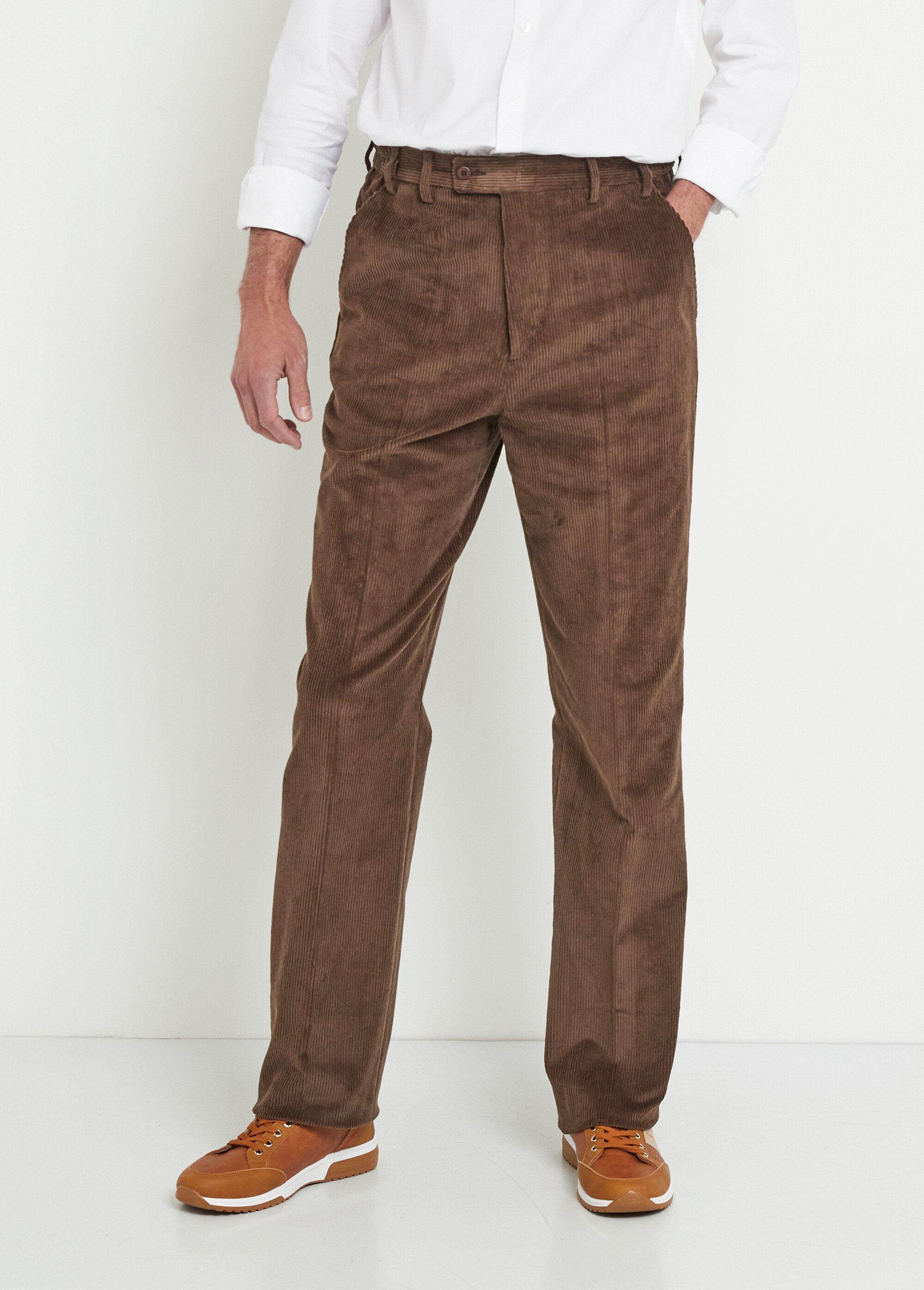 Pantalon droit ceinture élastiquée confort