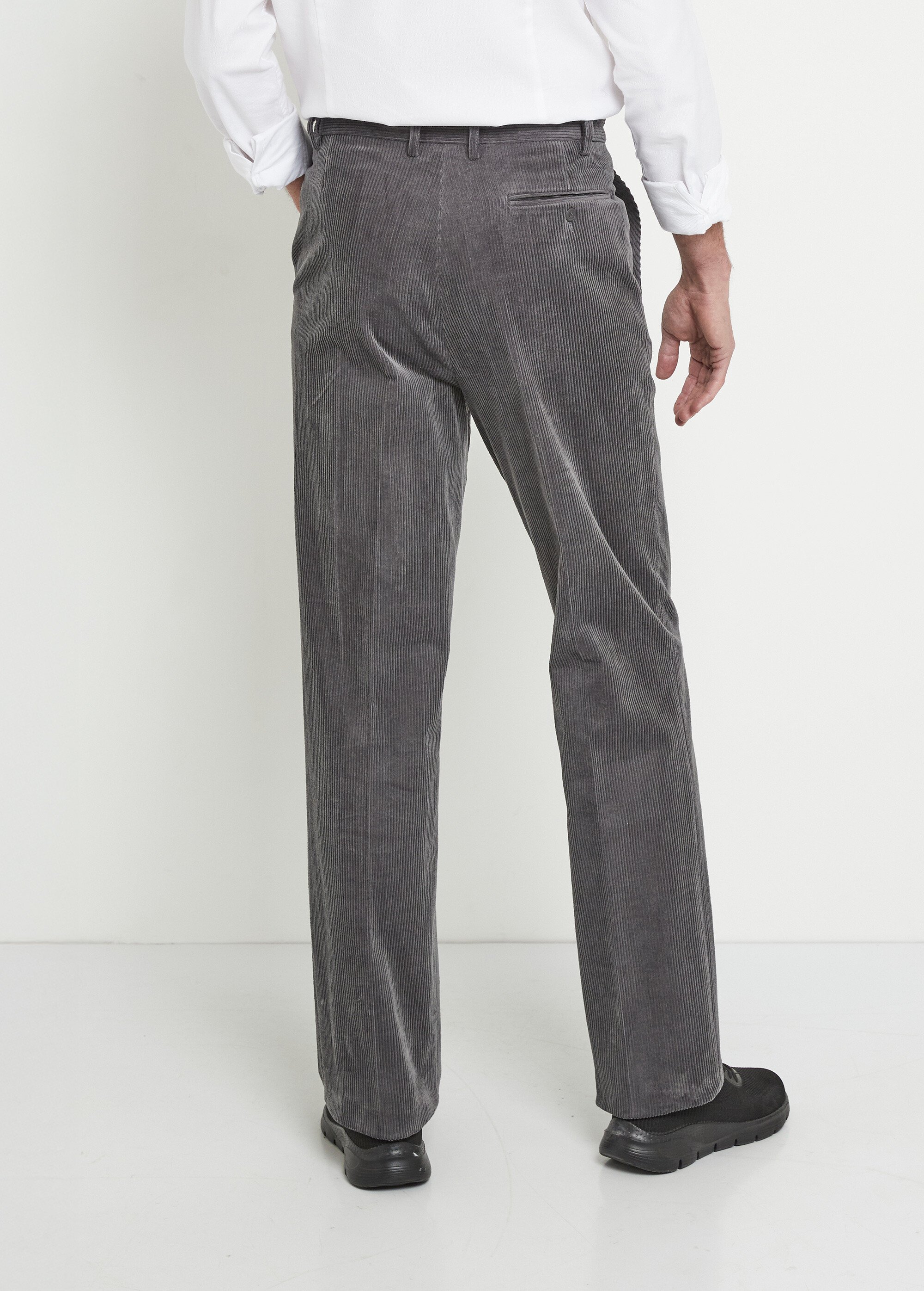 Pantalon ample gris plissé | FR
