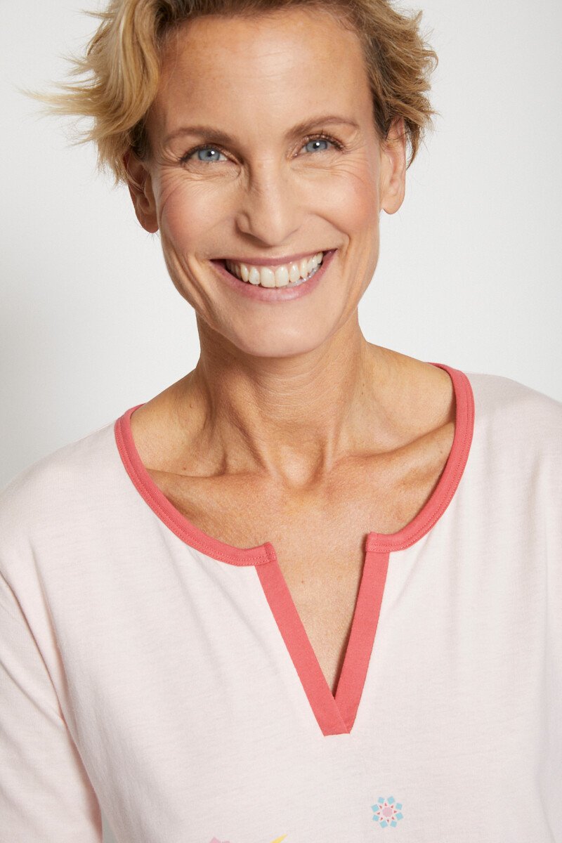 Pyjama imprimé placé en coton