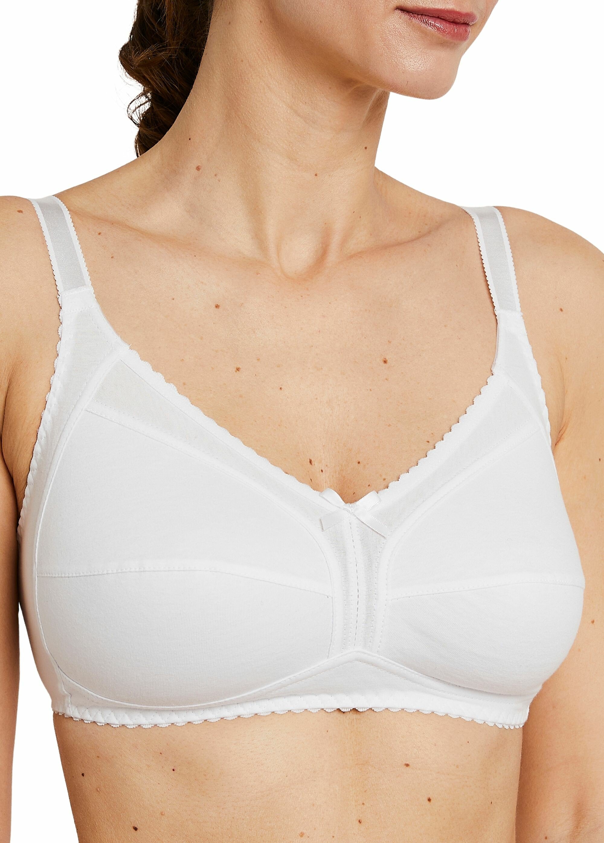 Soutien-gorge sans armatures coton stretch Femme Blanc VIAGGIO DE1