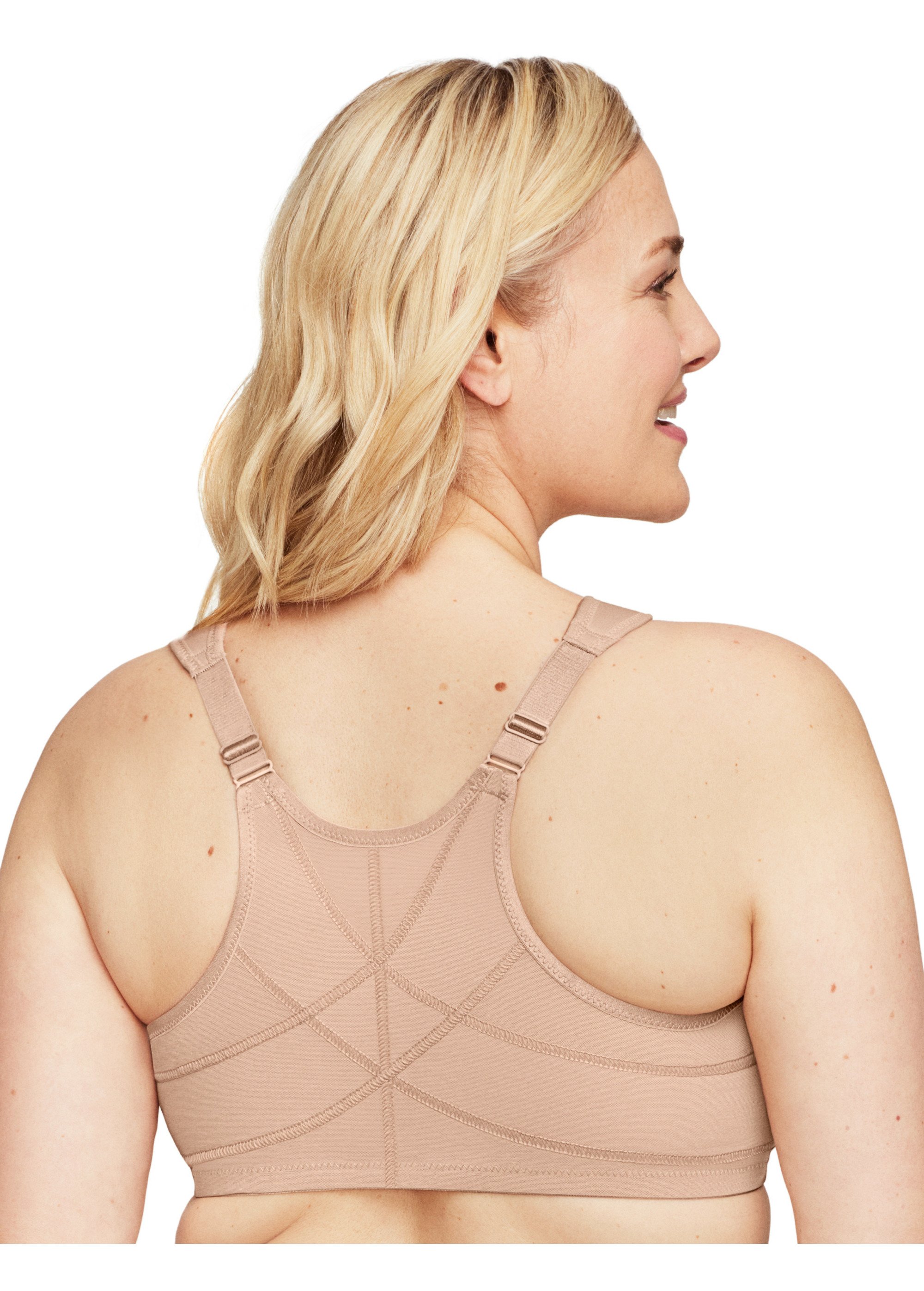 Soutien-gorge WonderWire Dentelle Grandes Tailles Posture ++, Fermeture Frontale et Armatures n°1255