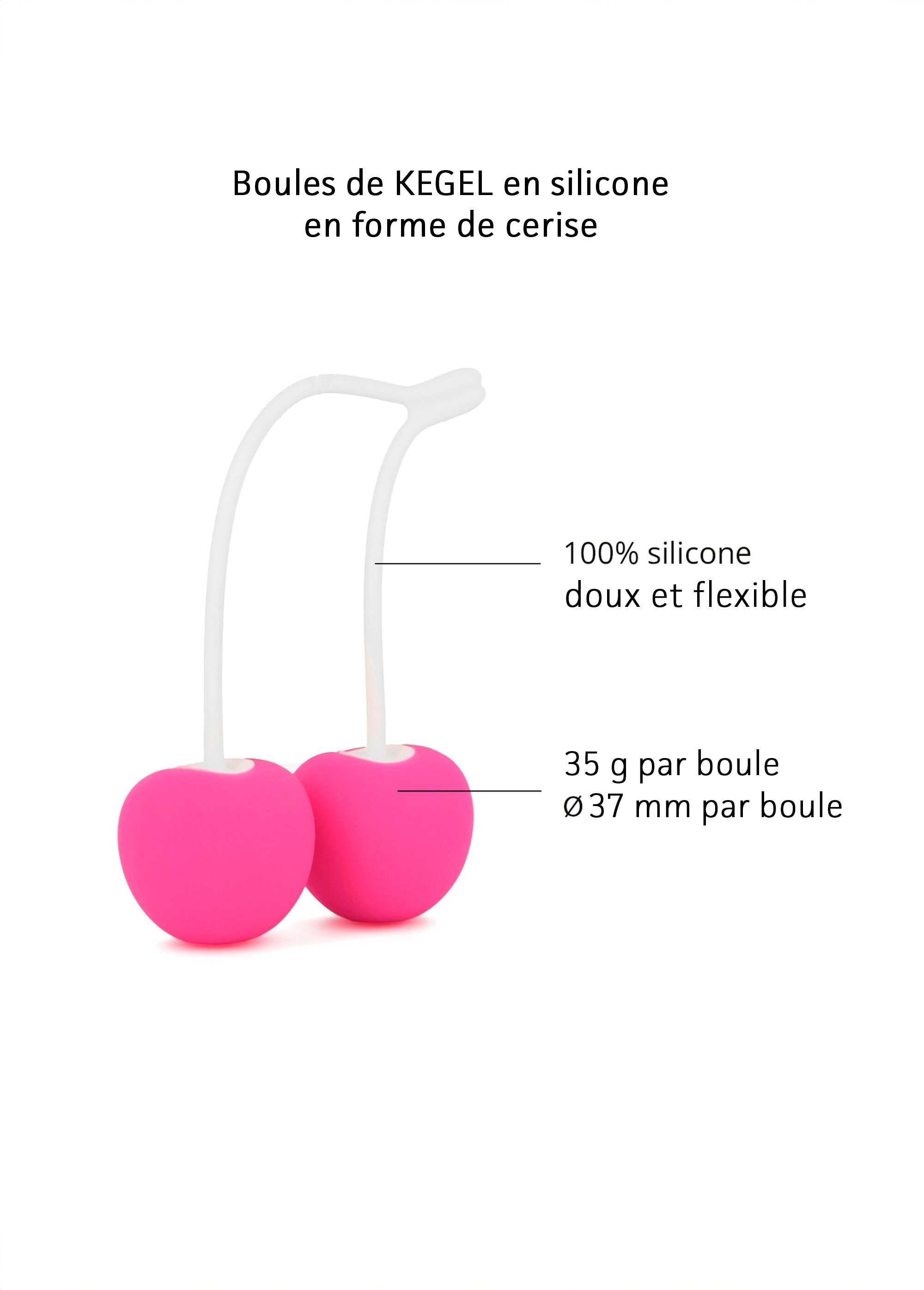Boules de geisha silicone forme cerises ROSE LOV6031209 DE1