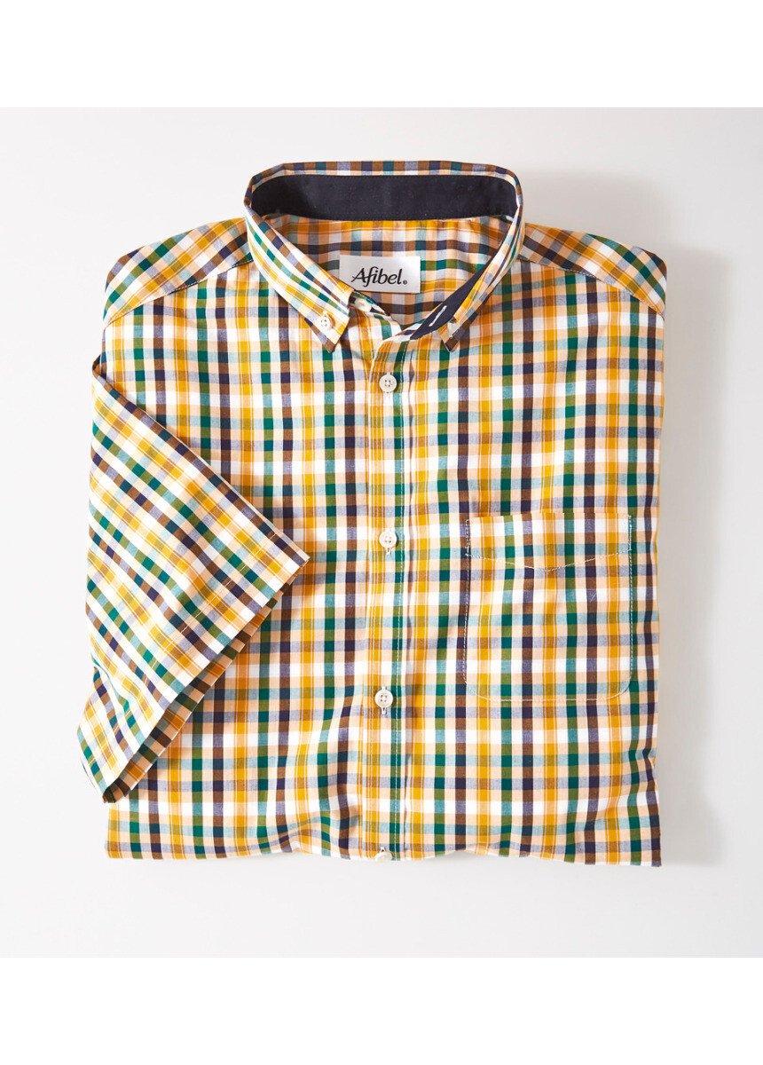 Chemise carreaux manches courtes