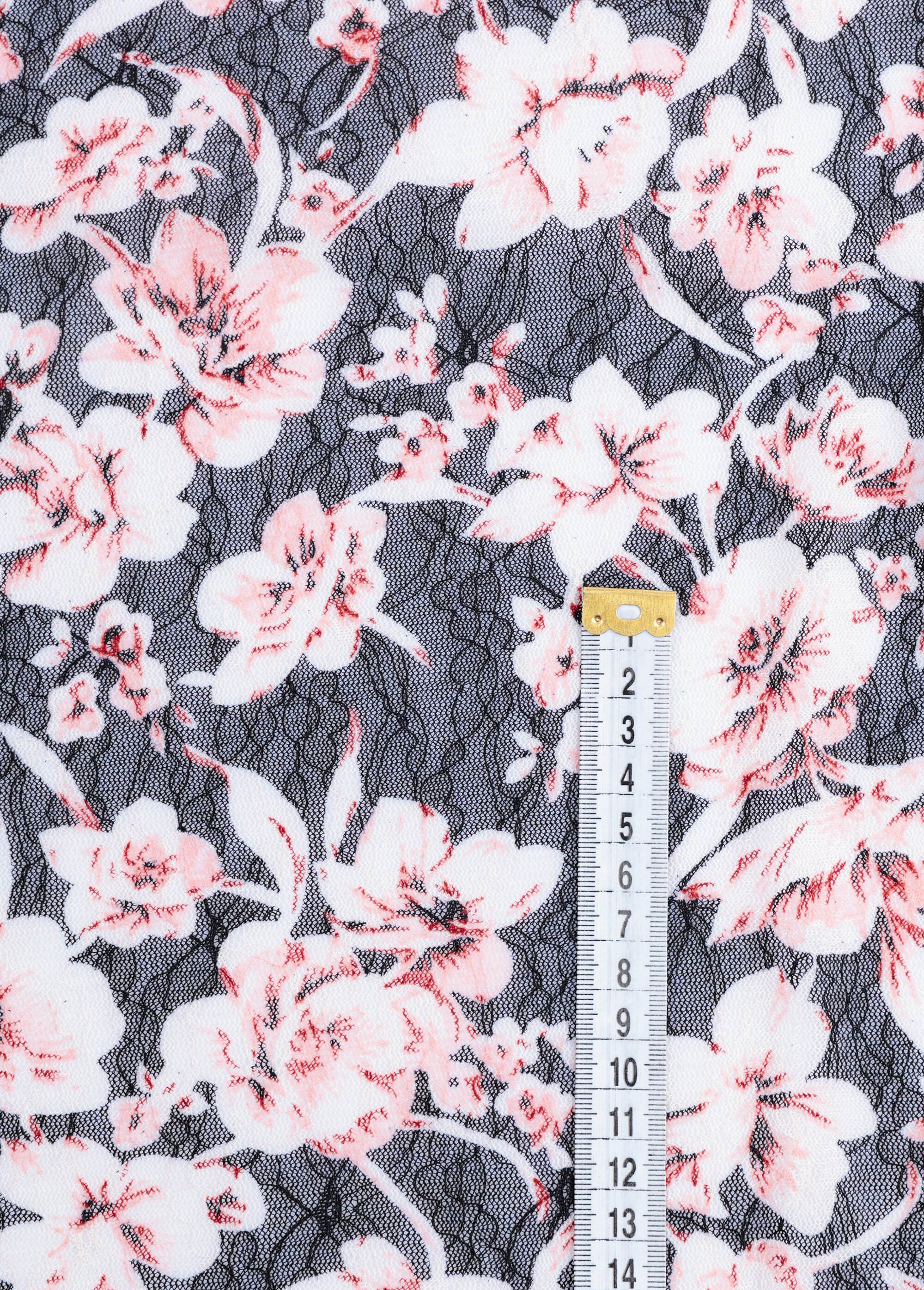 Coupon habillement, dentelle fleurie