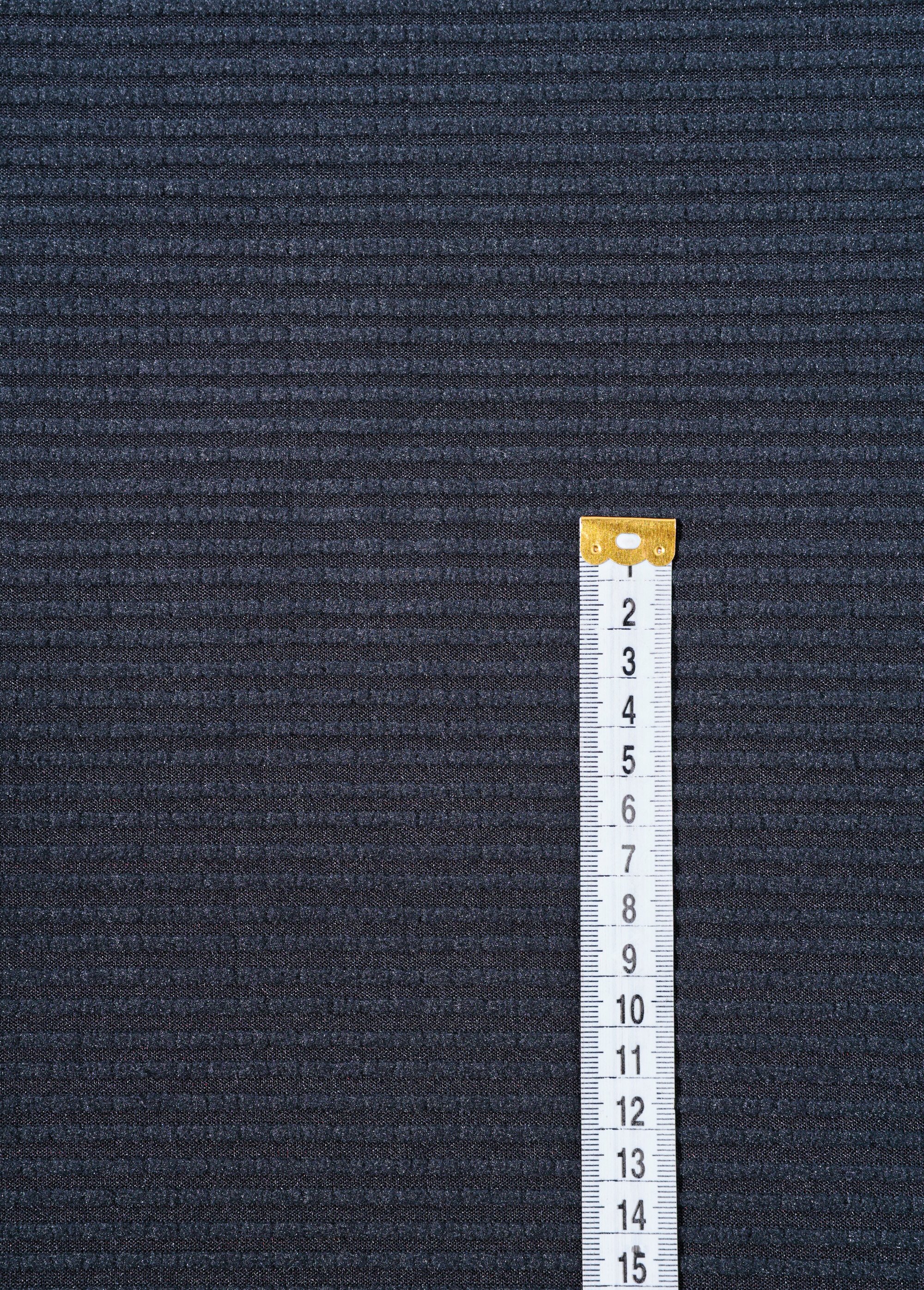 Coupon habillement, jersey cotelé 2V NOIR COT148099-1 DE1