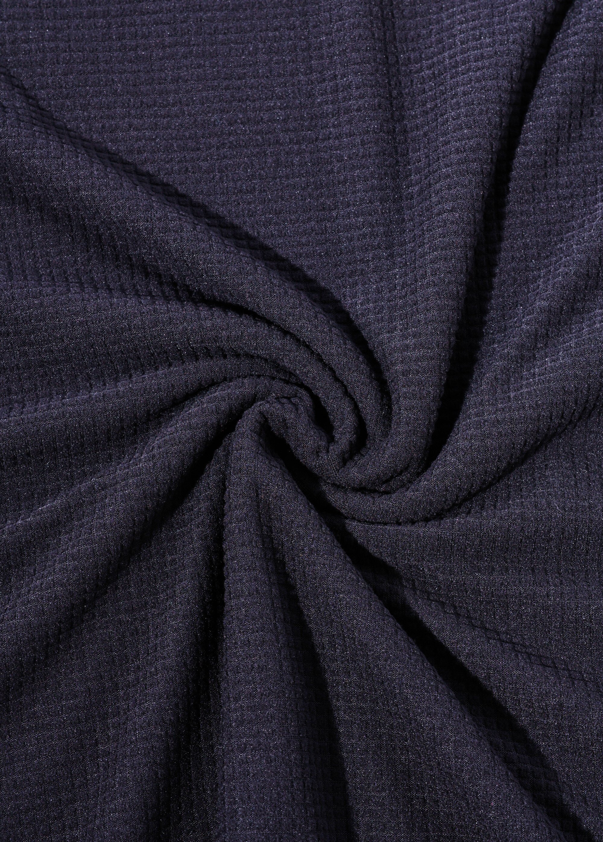 Coupon habillement, jersey quadrillé NOIR COT148099 FA1