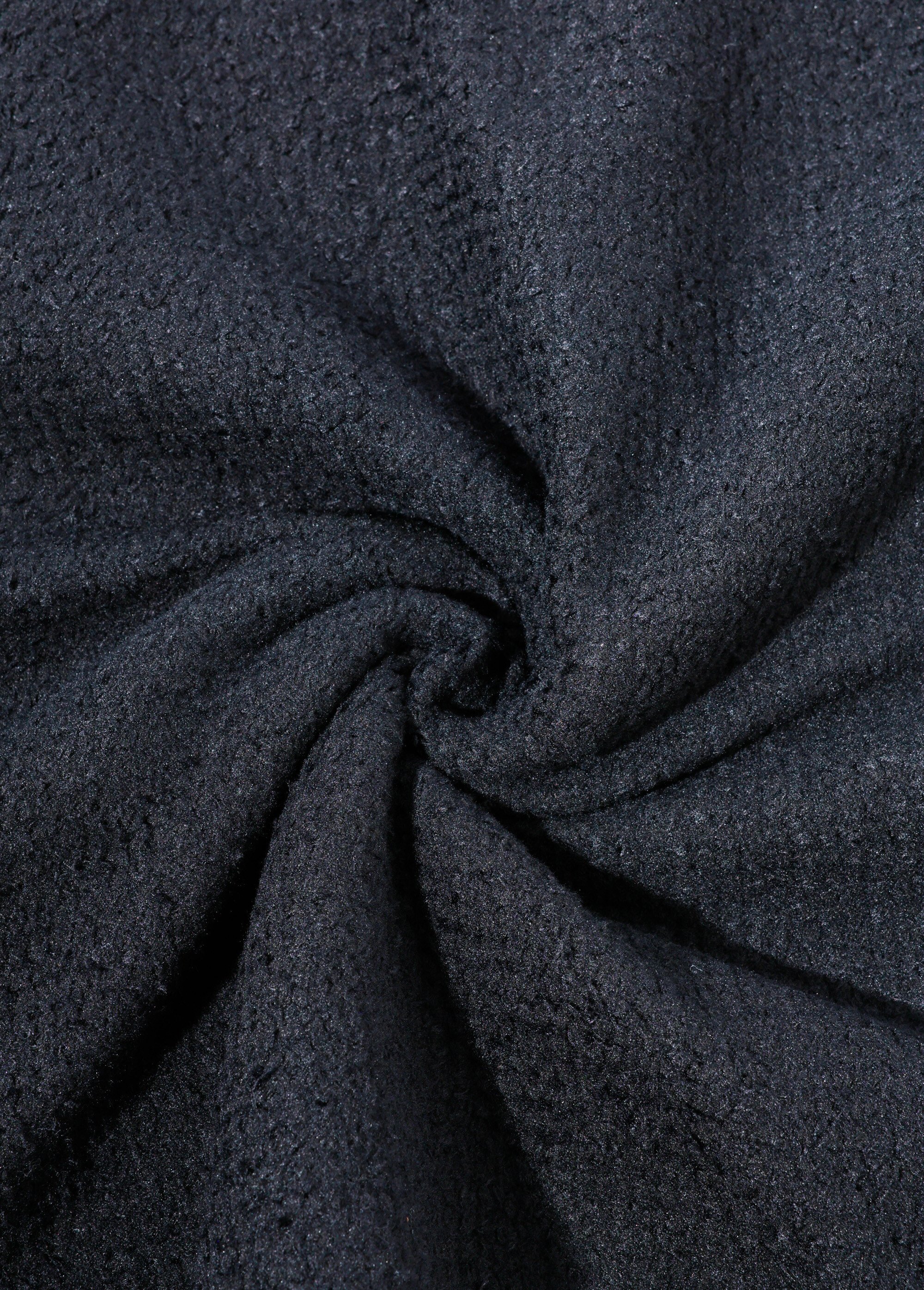 Coupon tissu habillement jersey moumoute NOIR COT148099-2 FA1