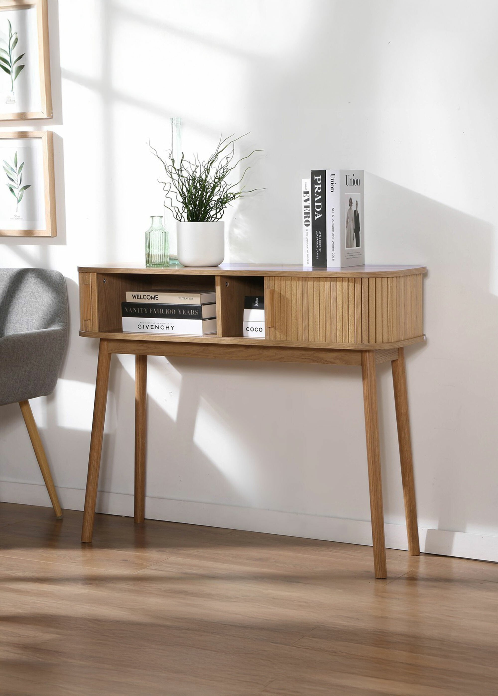 ERNEST Console portes coulissantes bois BEIGE CAL-14043133 SI2