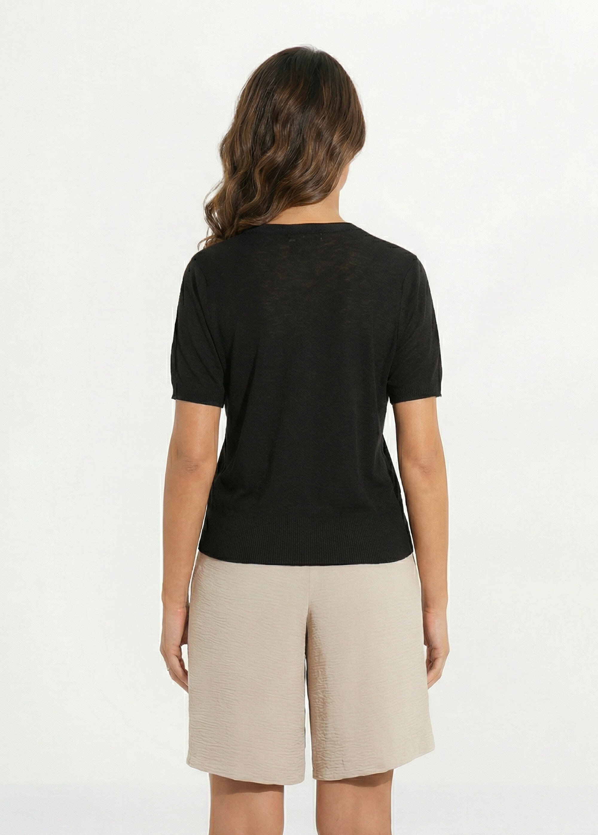 Gilet maille effet flammé applications strass