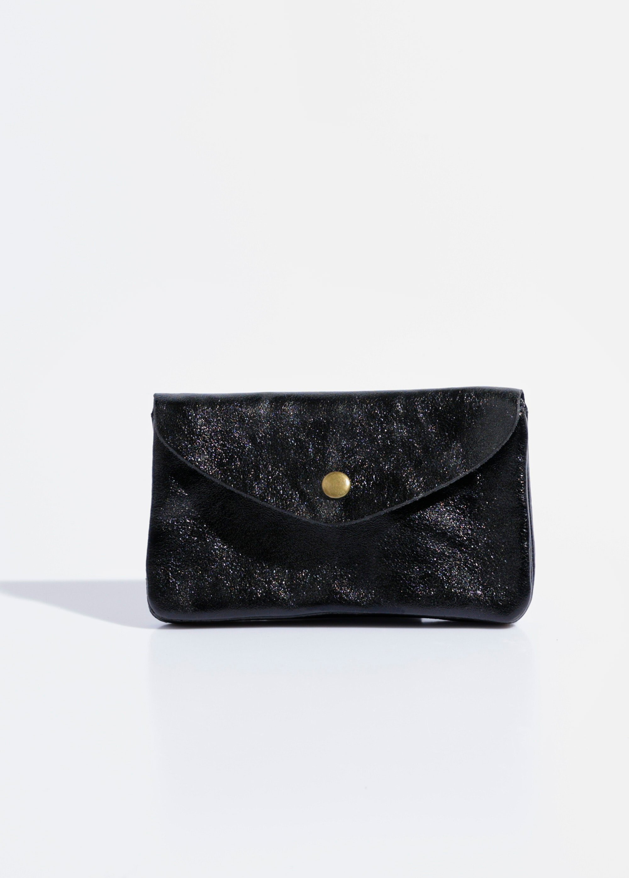 Grand porte-monnaie en cuir brillant