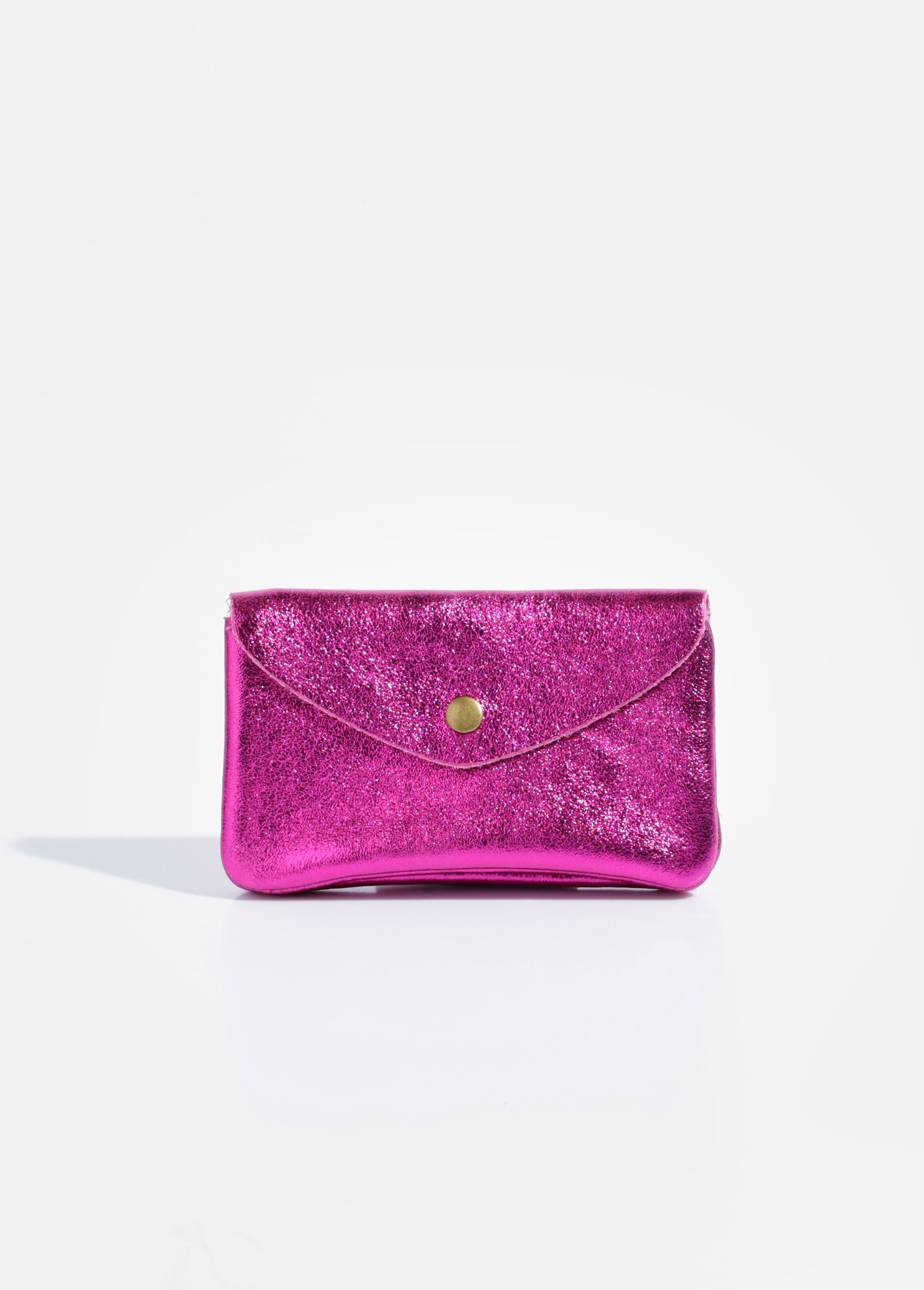 Grand porte-monnaie en cuir brillant