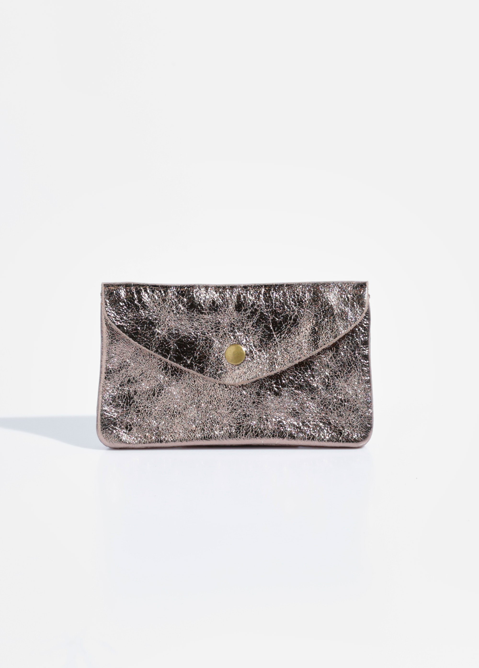 Grand porte-monnaie en cuir brillant