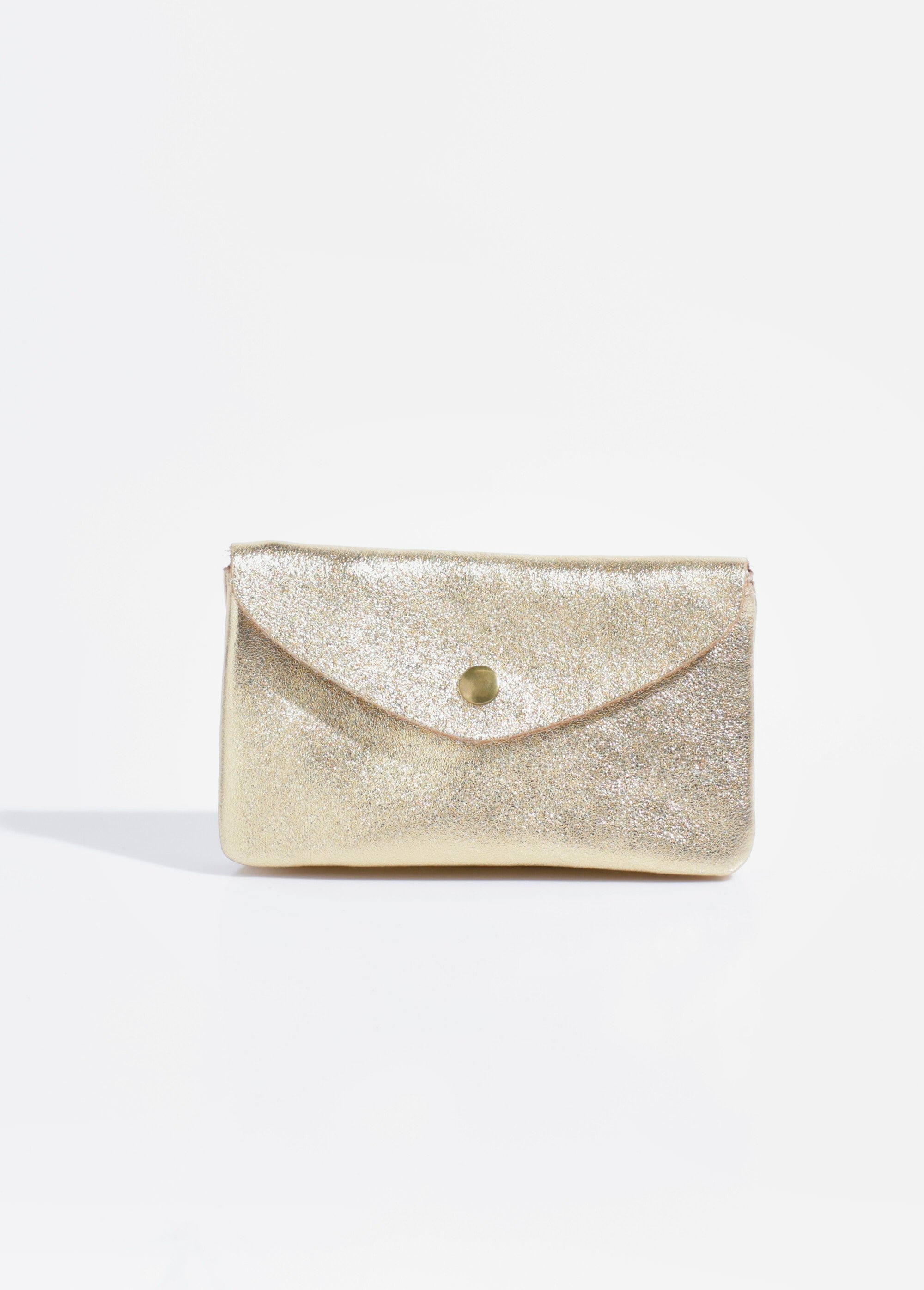 Grand porte-monnaie en cuir brillant