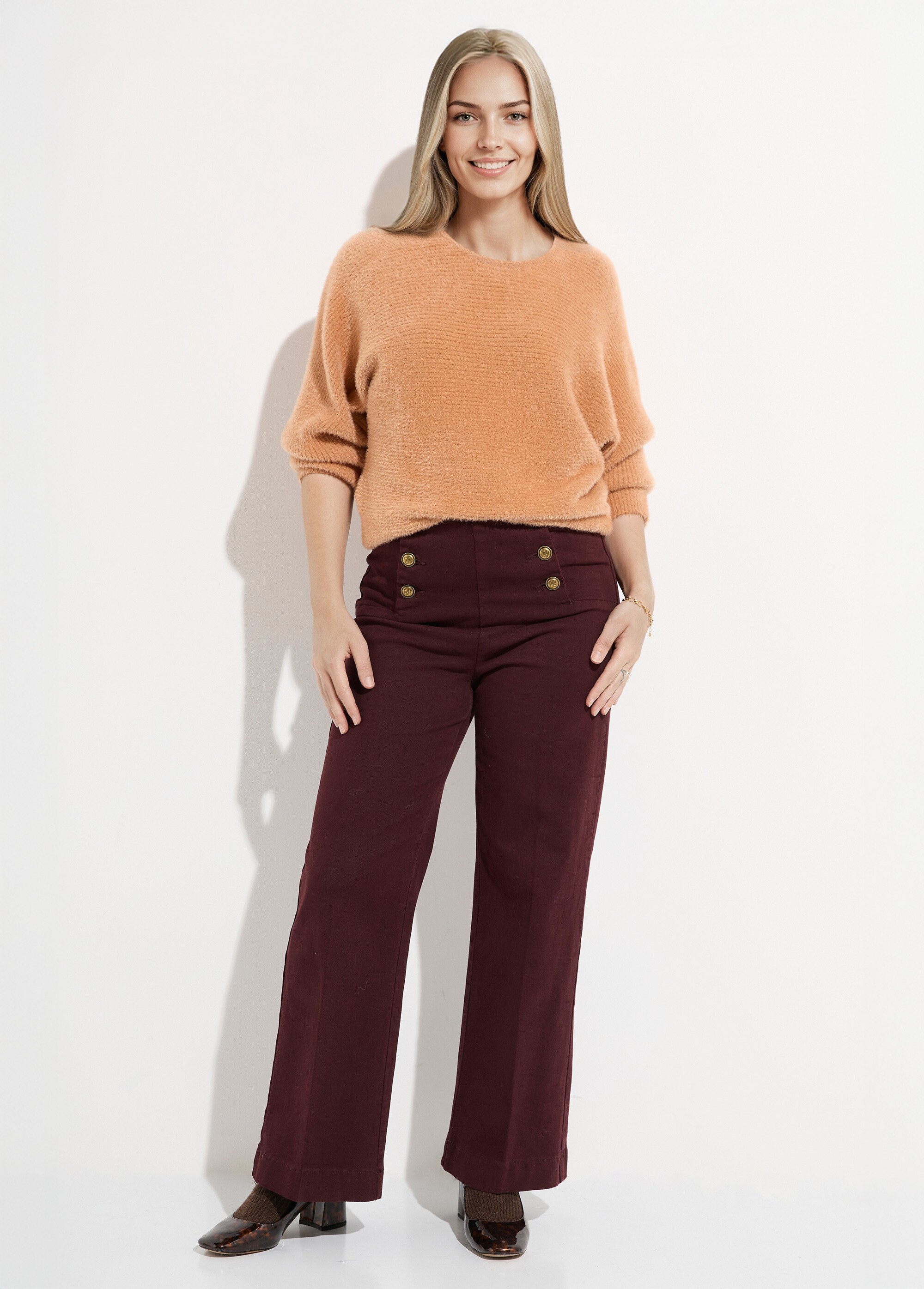 Jean avec boutons métal, spécial PETITE Femme Rouge OR-JEAJD413 SF1