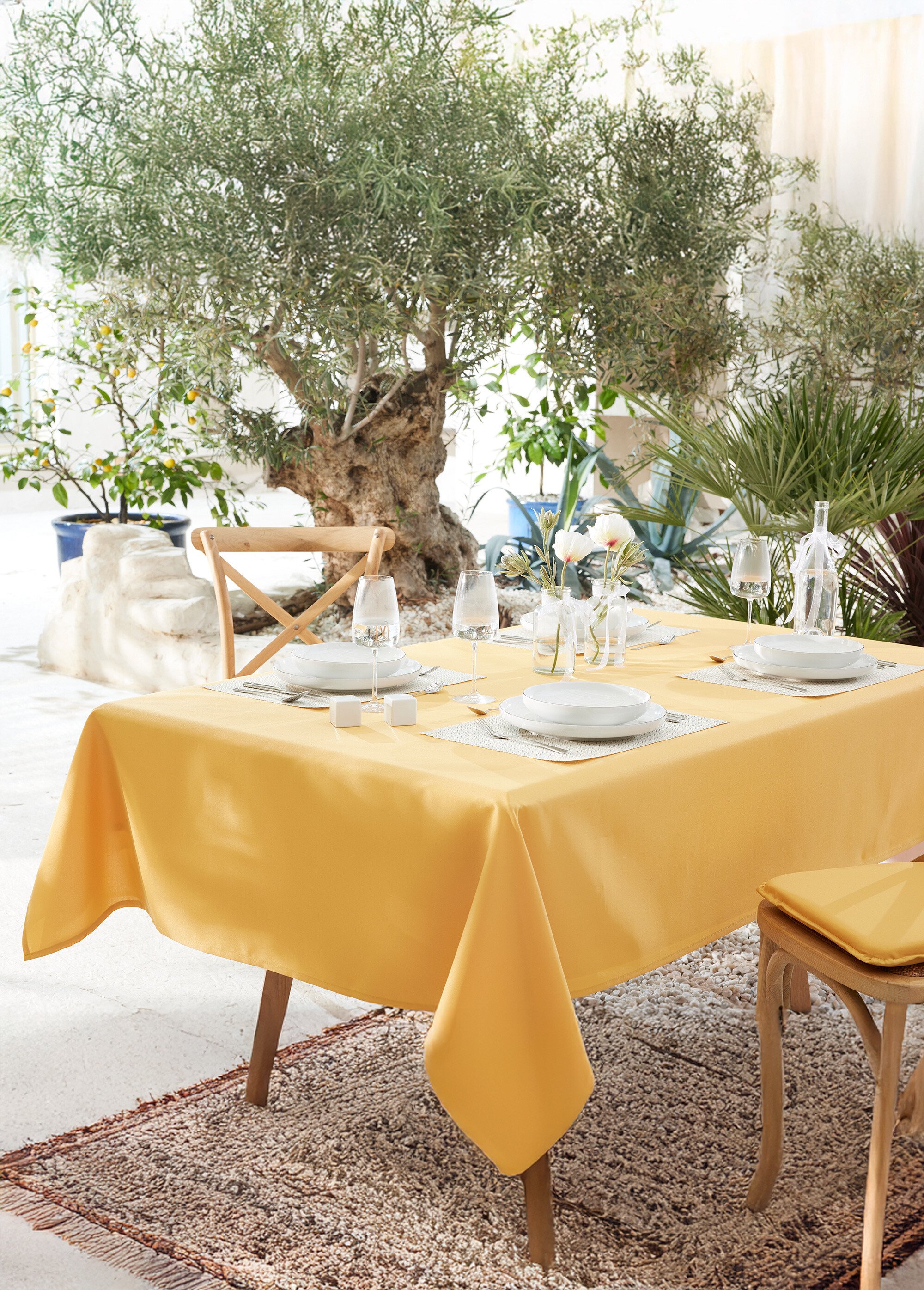 Nappe unie entretien facile Marron RIRE FA1