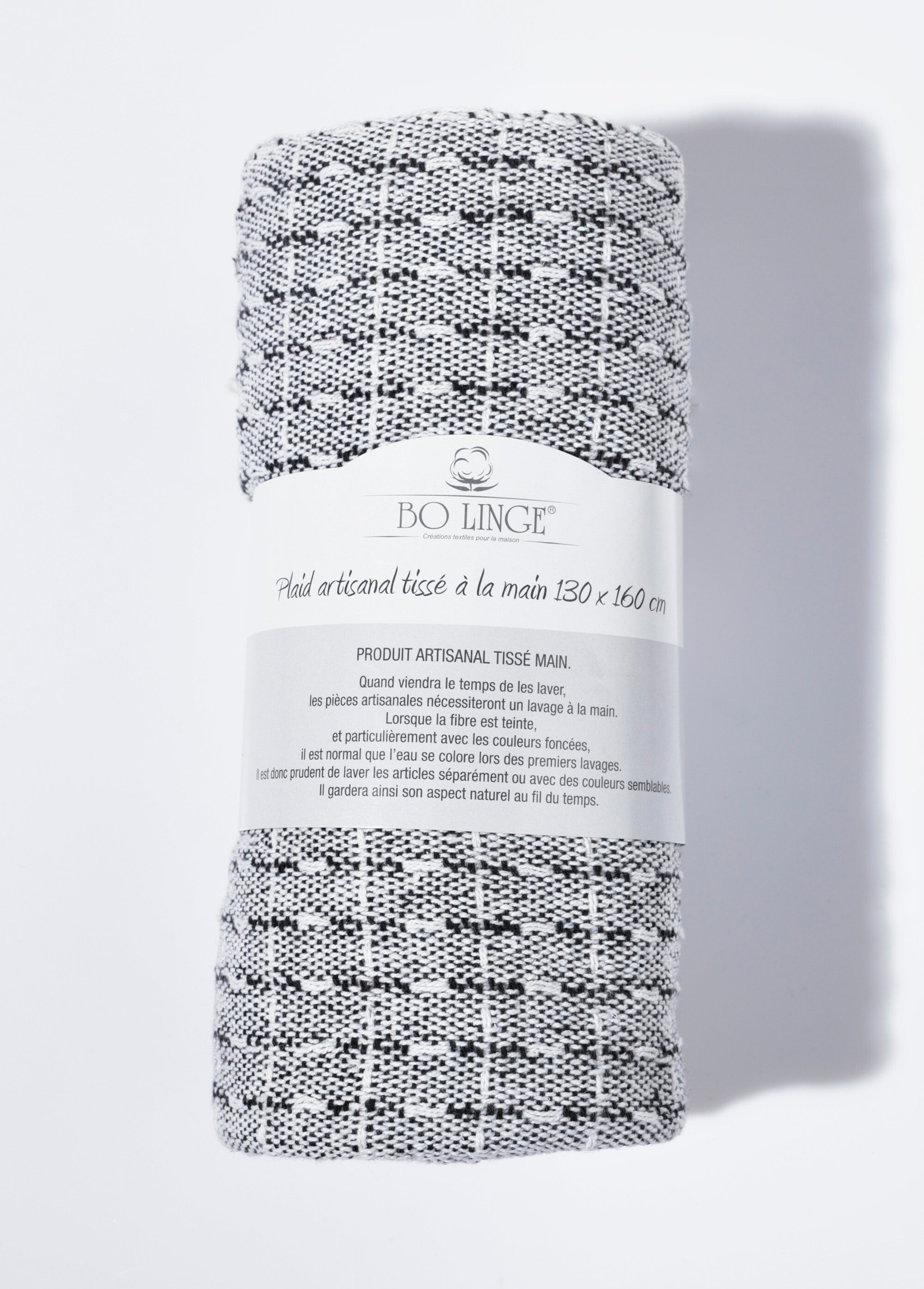 Plaid jacquard tissé main, rectangles