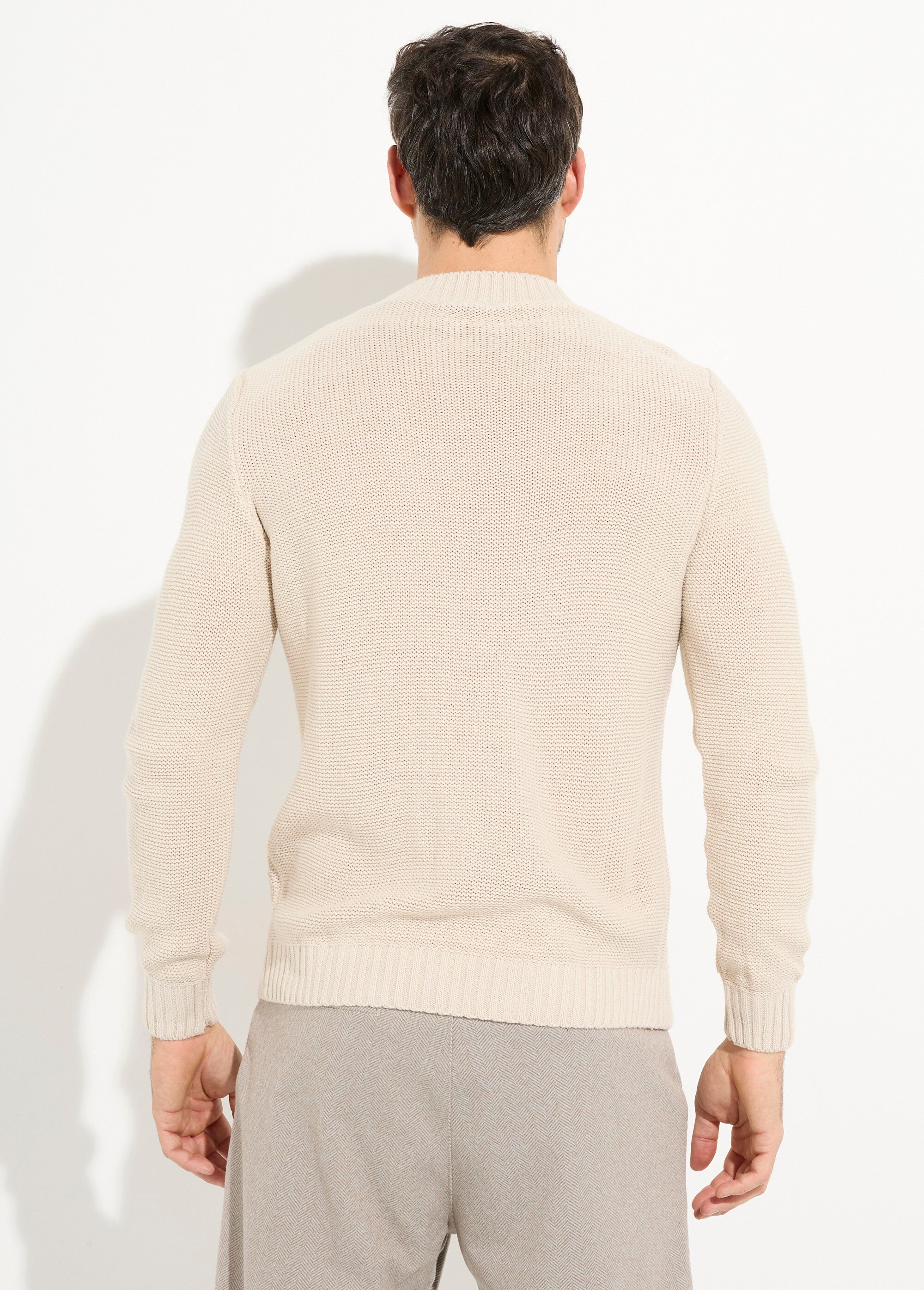 Pull irlandais chaud avec laine col rond