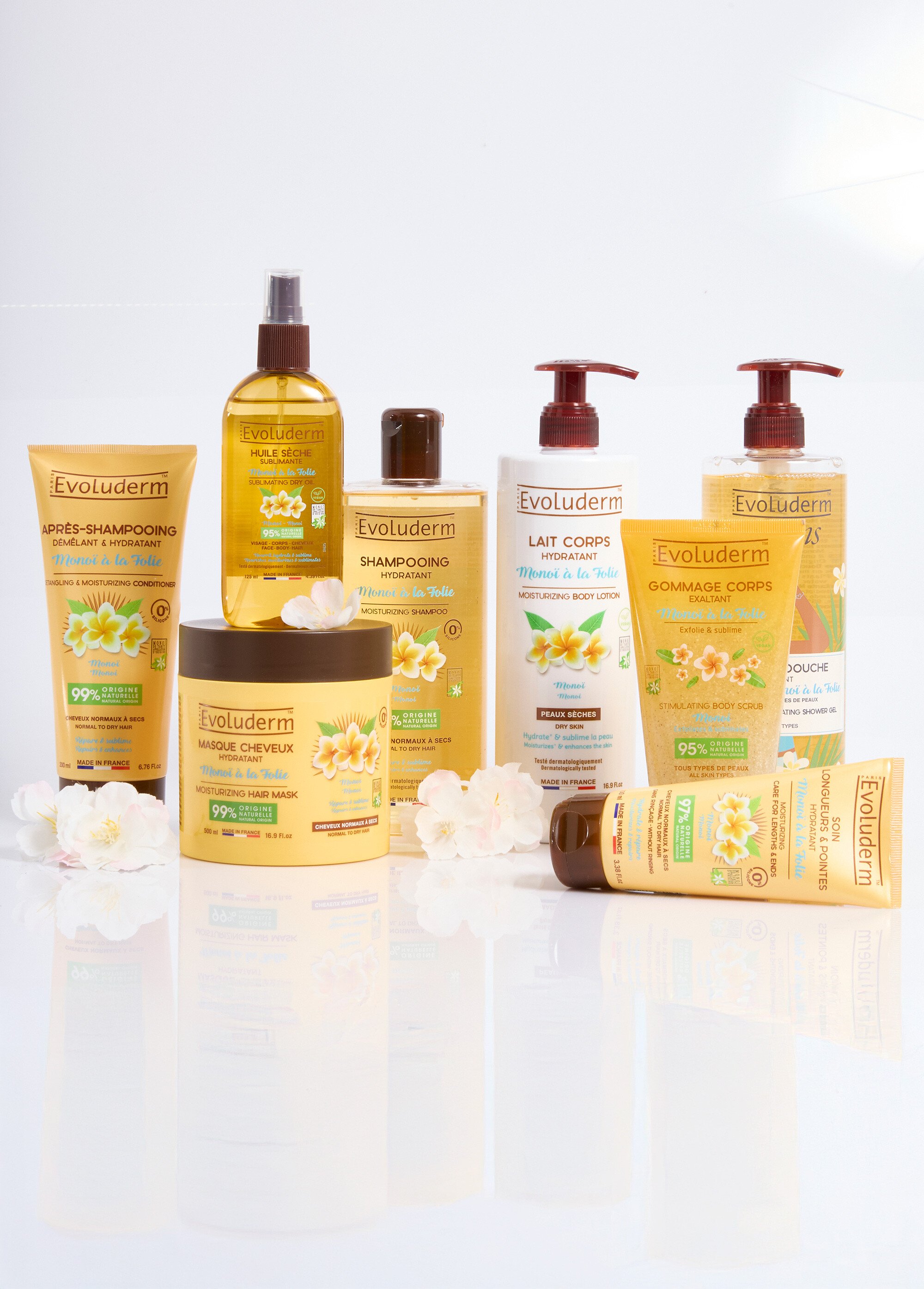 Routine Monoï corps et cheveux, 8 pièces Jaune EVO-MONOI8 FA1