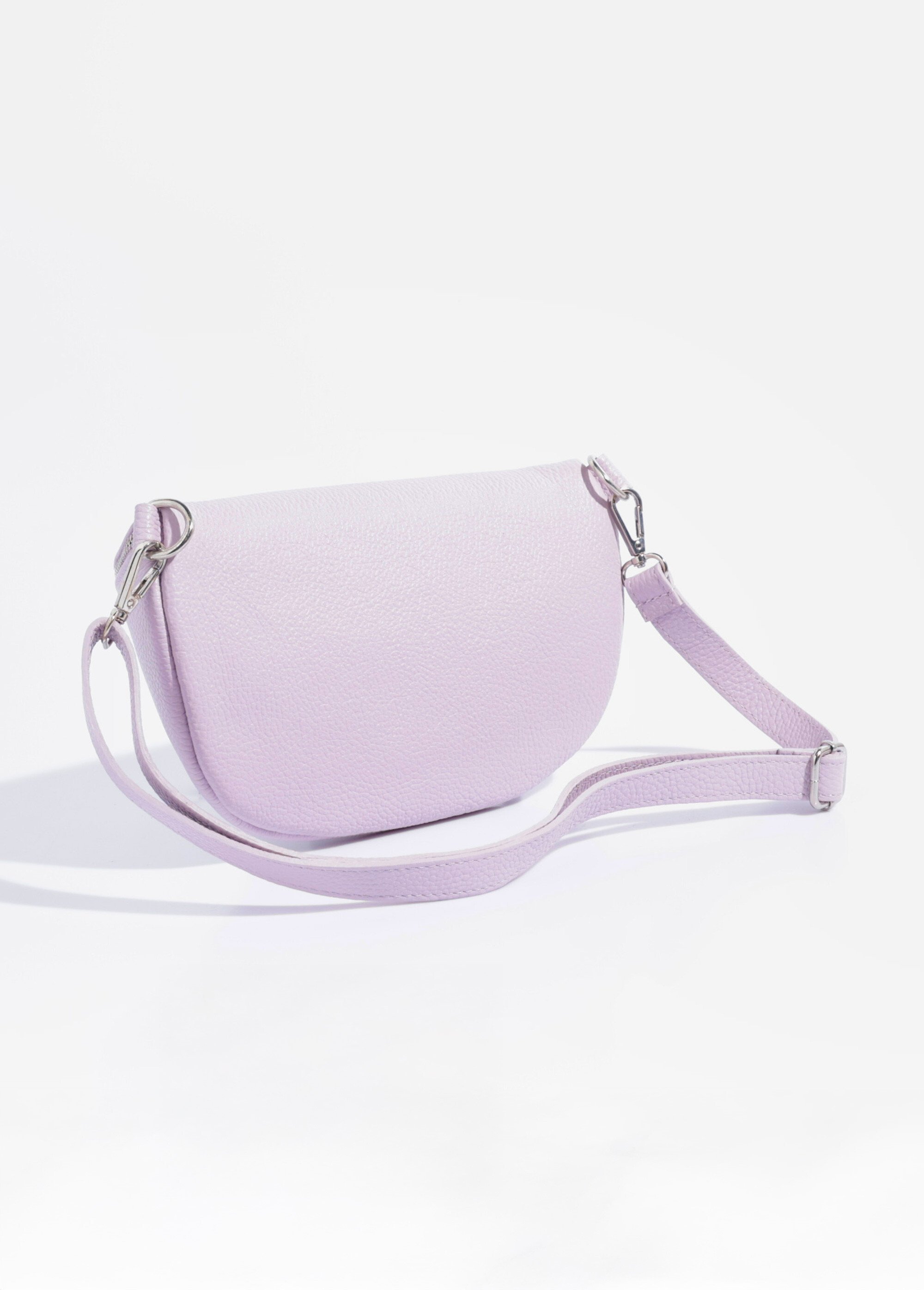 Sac banane double zip en cuir Femme Violet AE-FLZE9004 DO1
