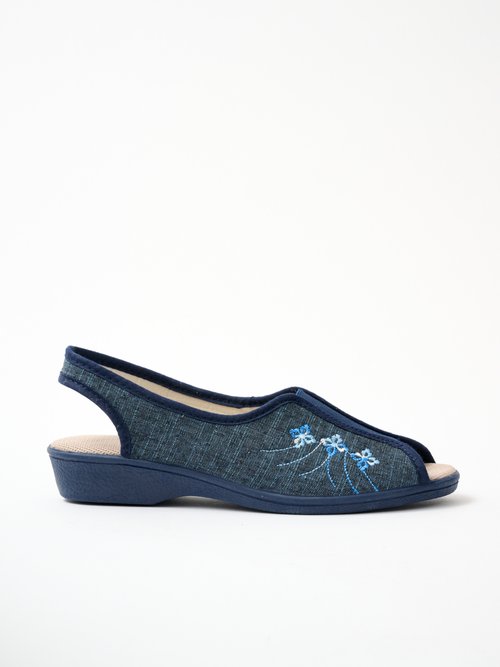 Sandales vegan largeur confort Femme Bleu OSTEBAN DR2