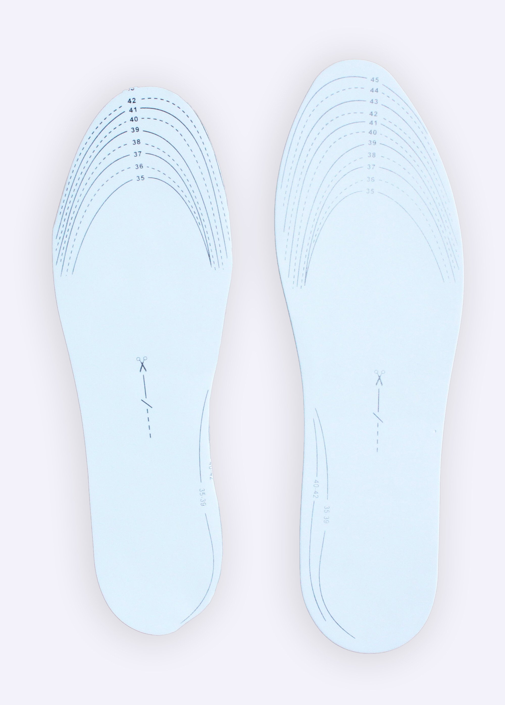 Semelles à mémoire de forme découpables BLANC GOFORME FA1